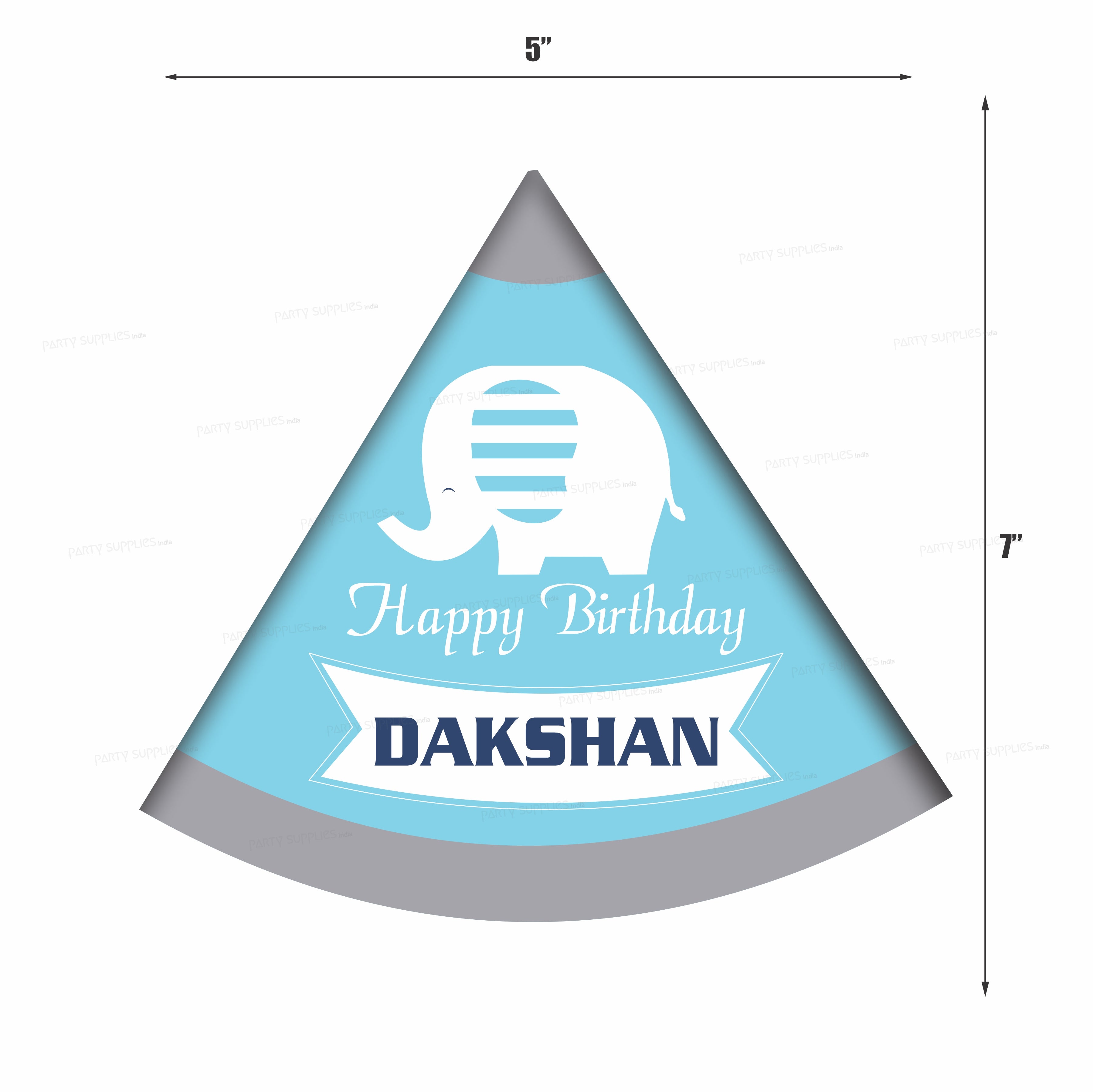 Blue Elephant Theme Customized Hat