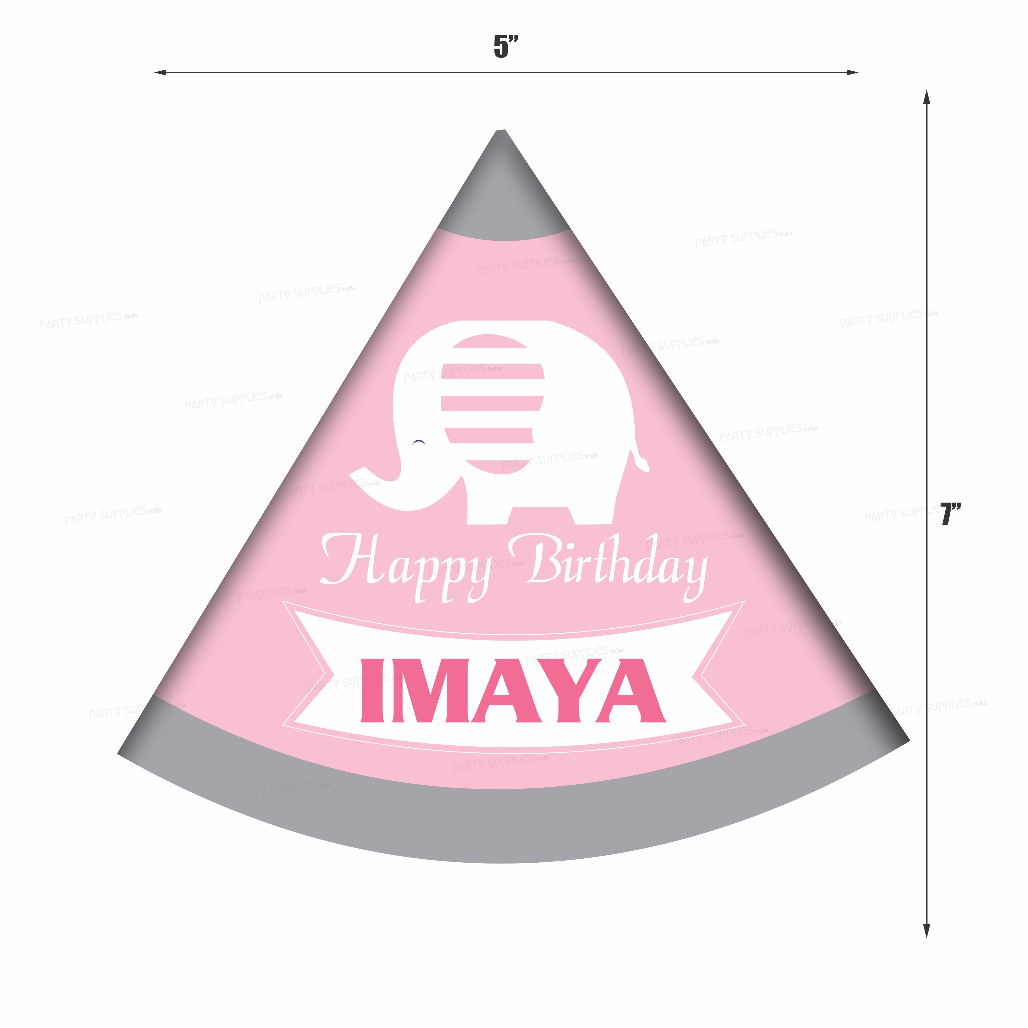 Pink Elephant Theme Customized Hat