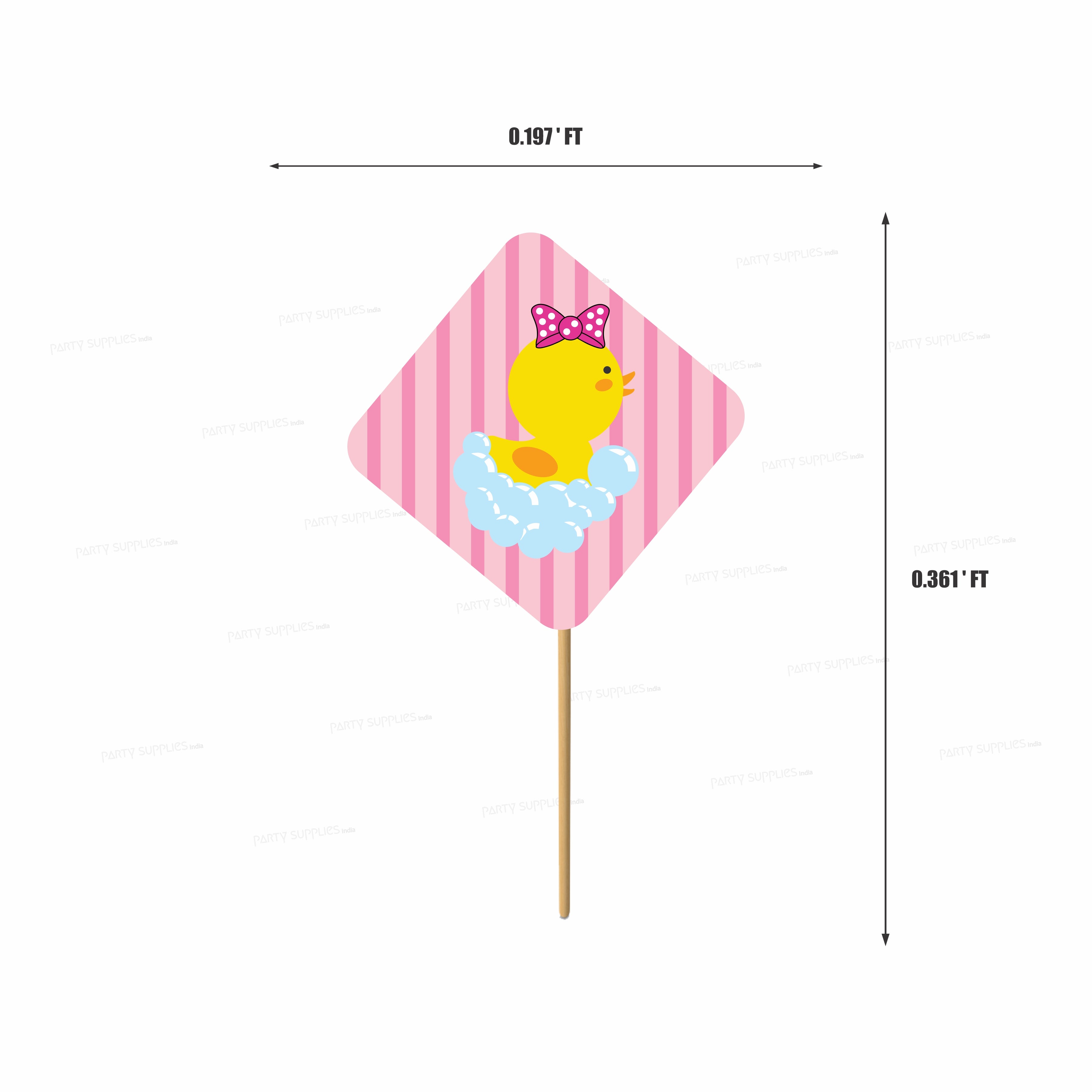 Duck Theme Girl Style Cupcake Topper