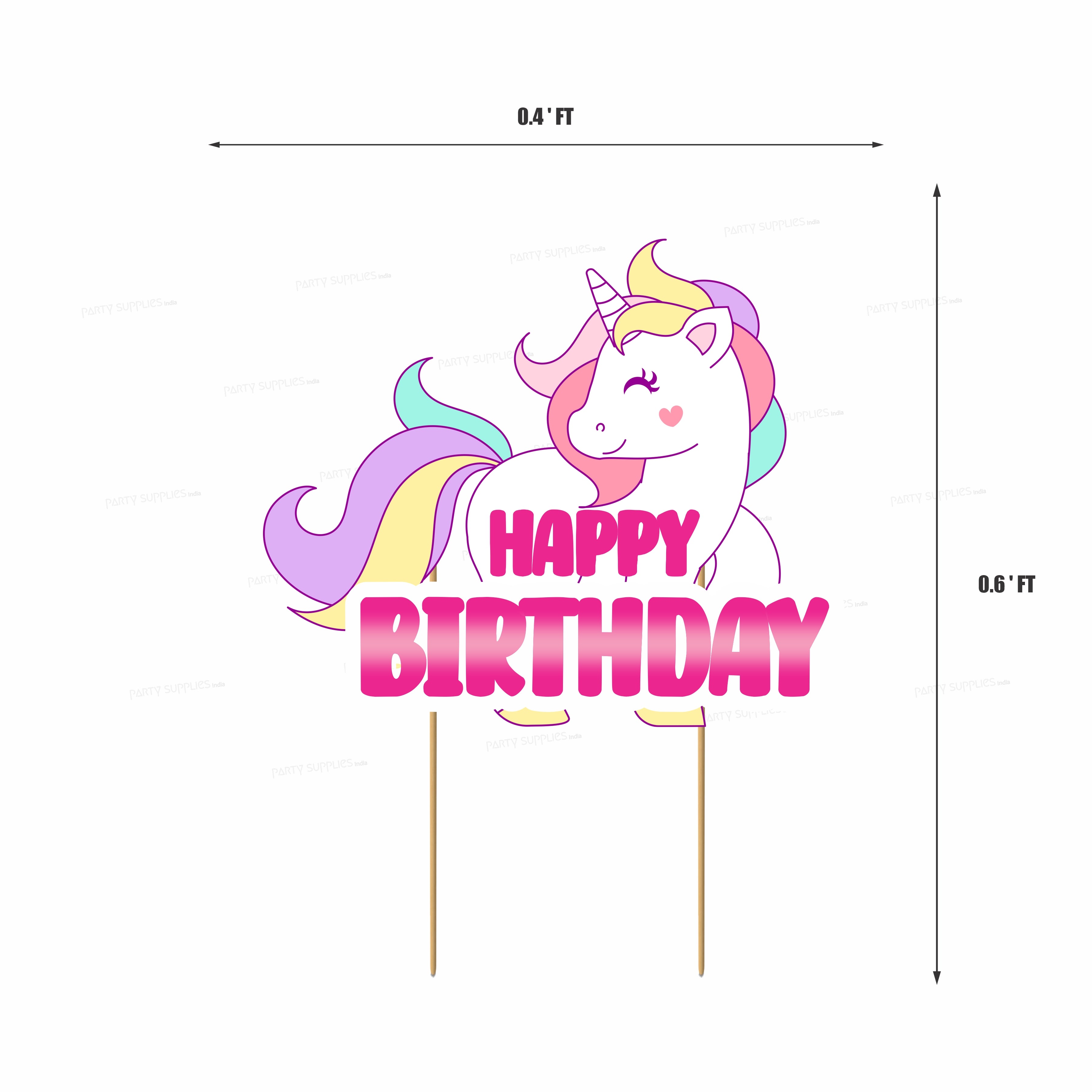 Unicorn Theme Cake Topper