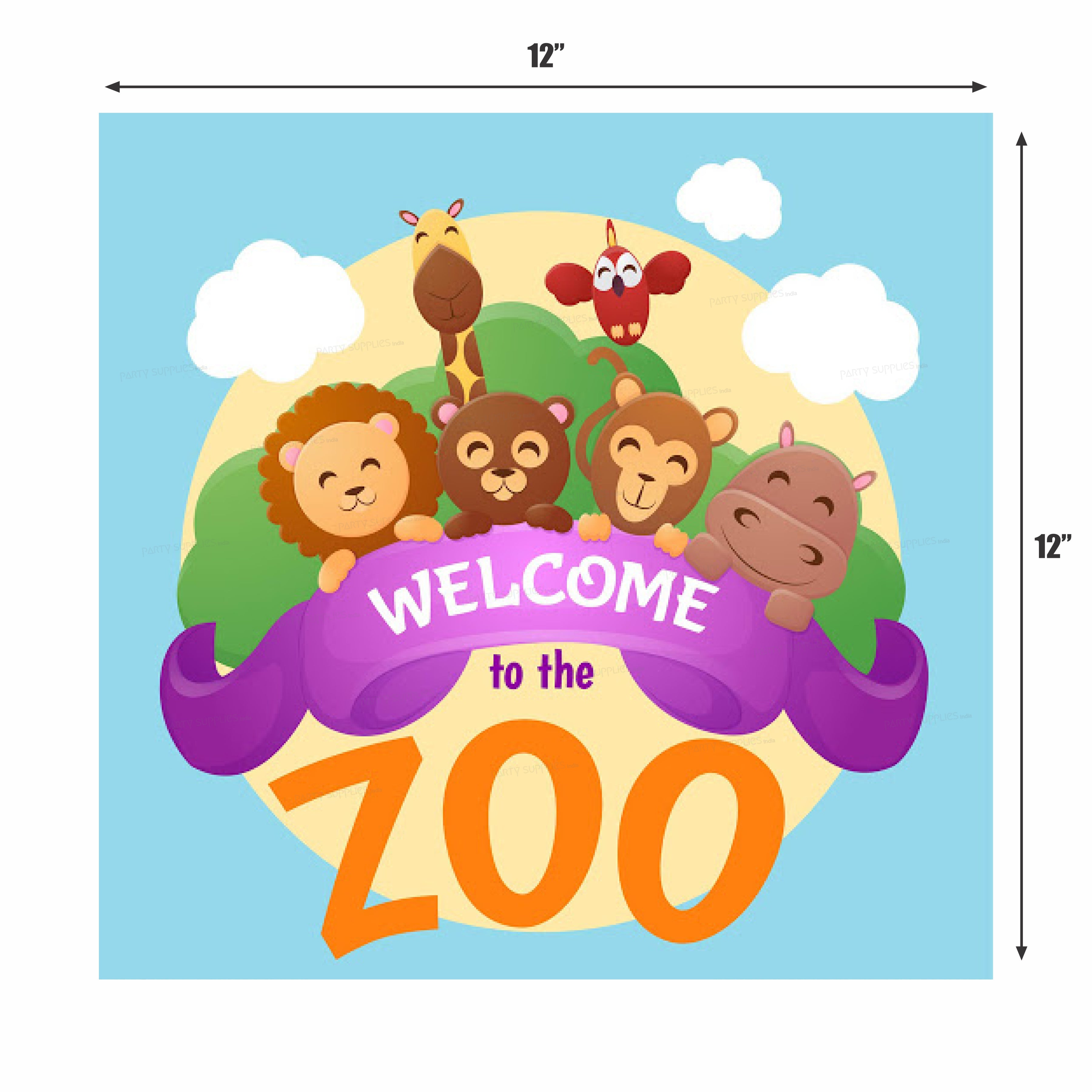 Jungle Theme Personalized Welcome Board - image 3 of 3 | Party Supplies India