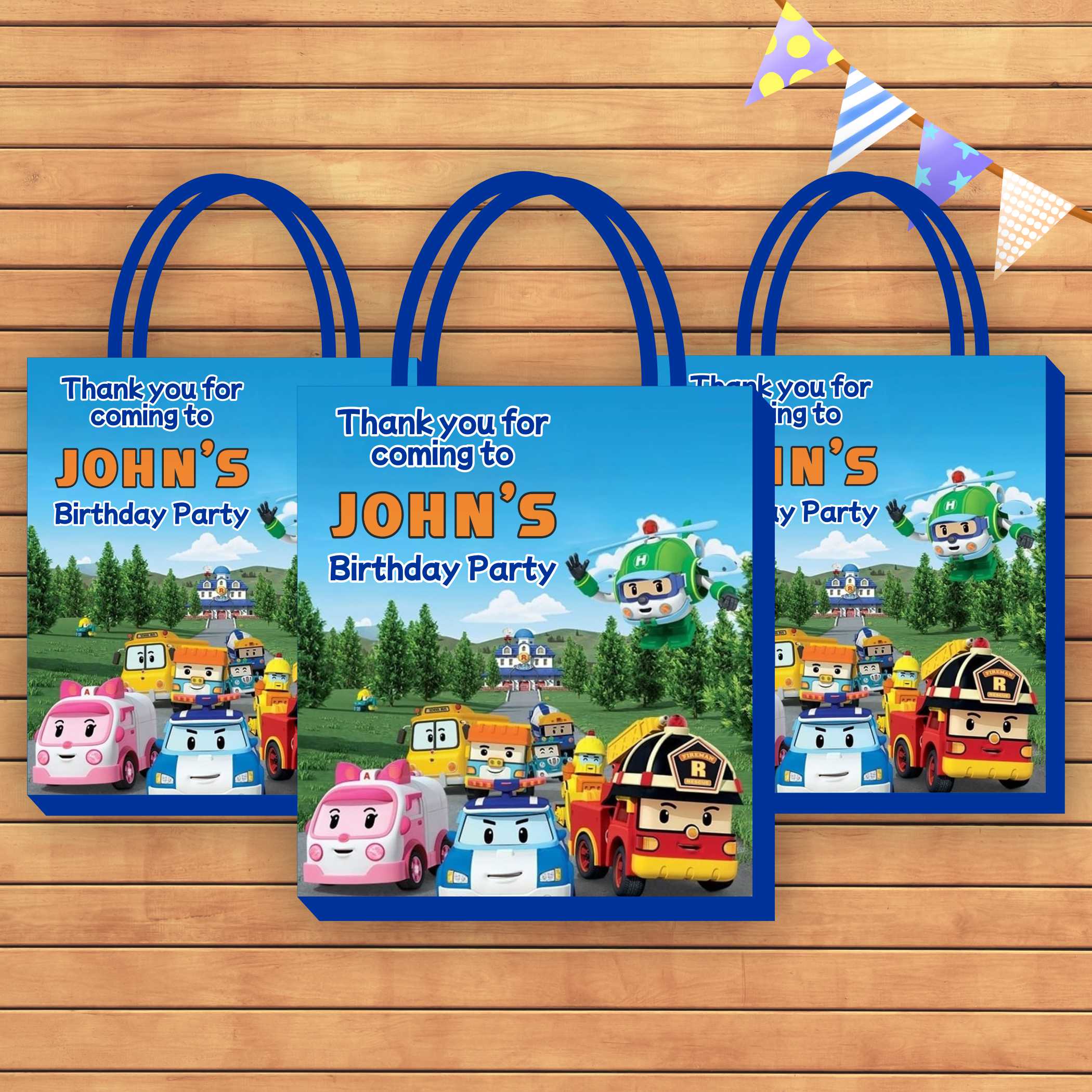 Robo Poli Theme Return Gift Bag