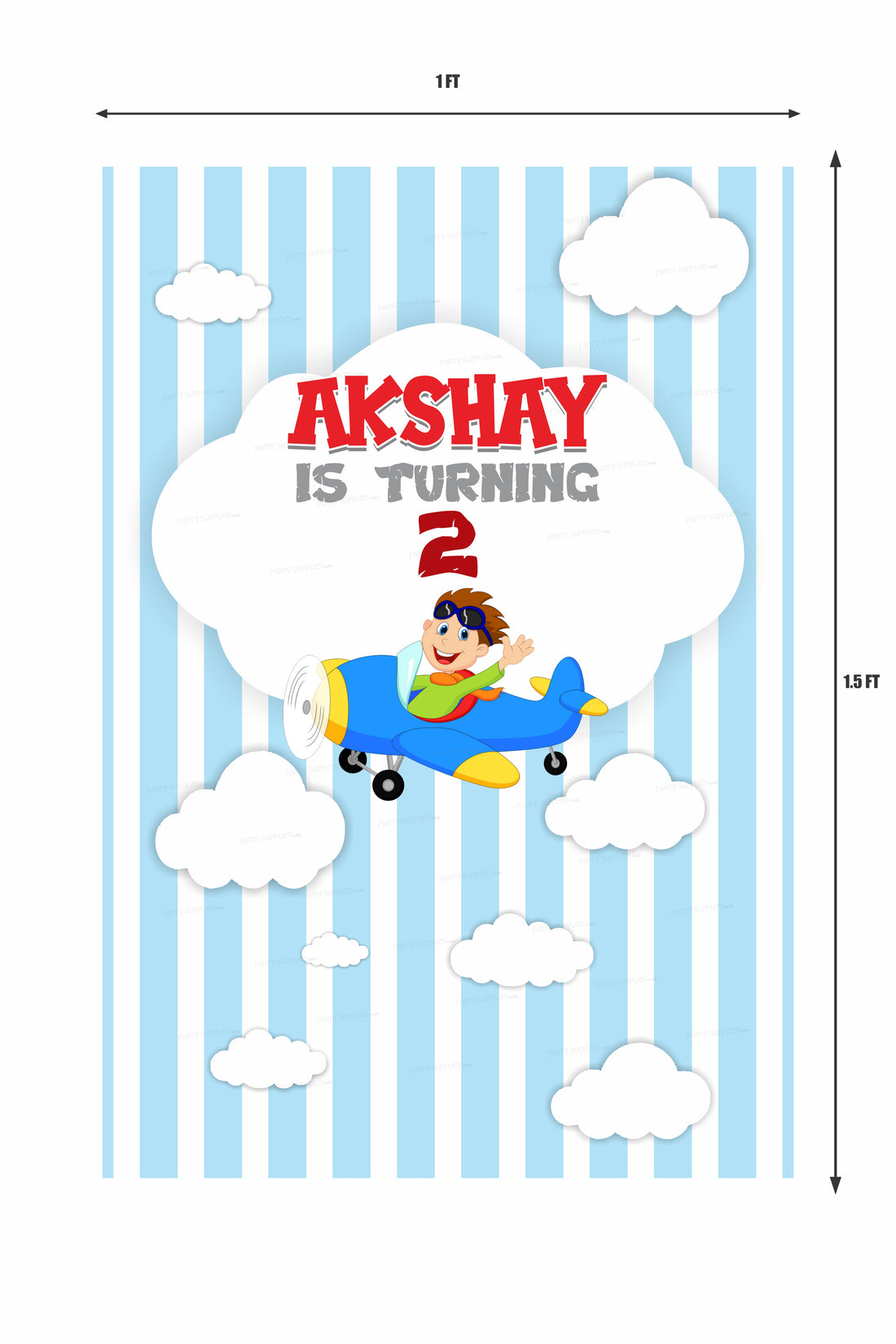 Aeroplane Theme Personalized Welcome Board