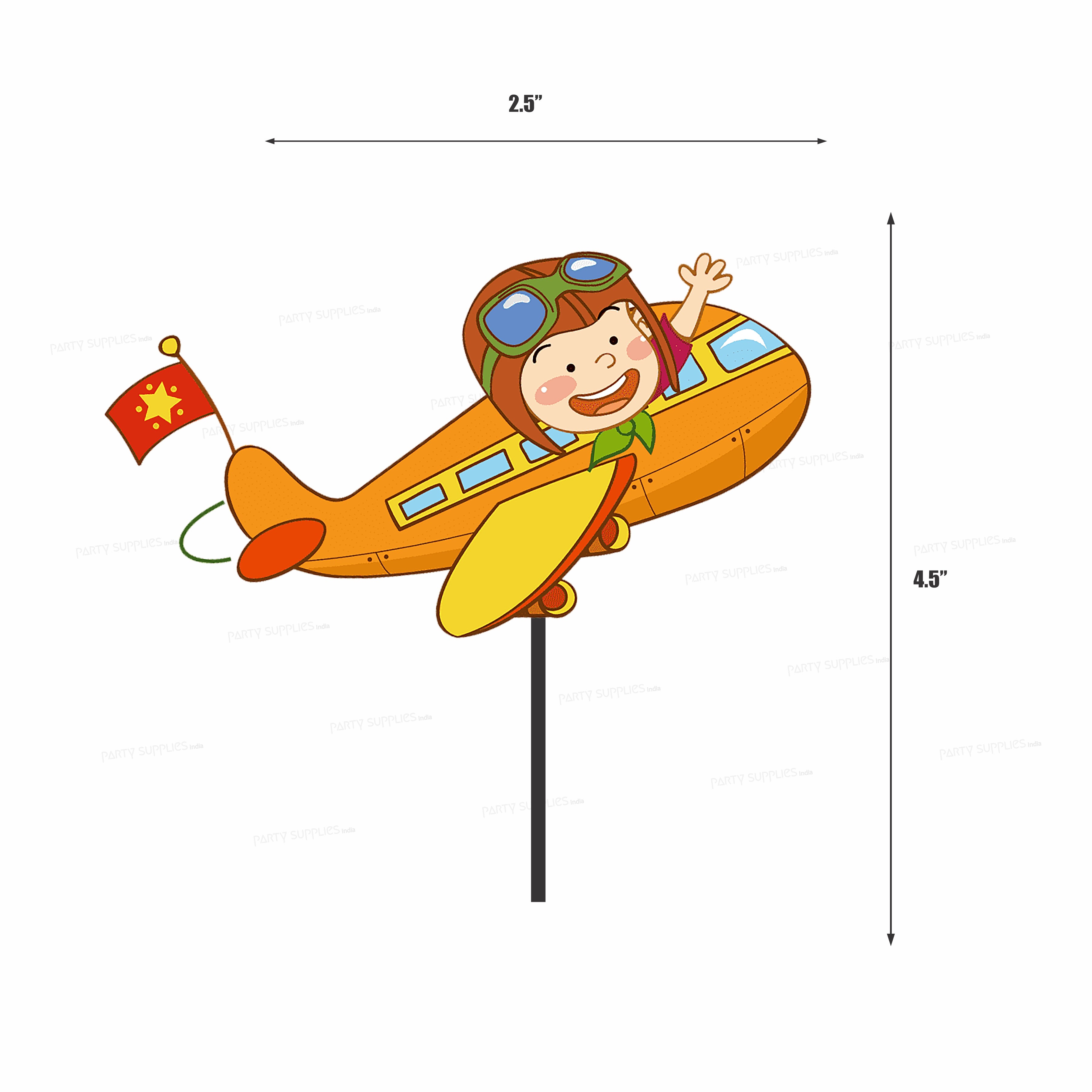 Aeroplane Theme Cup Cake Topper