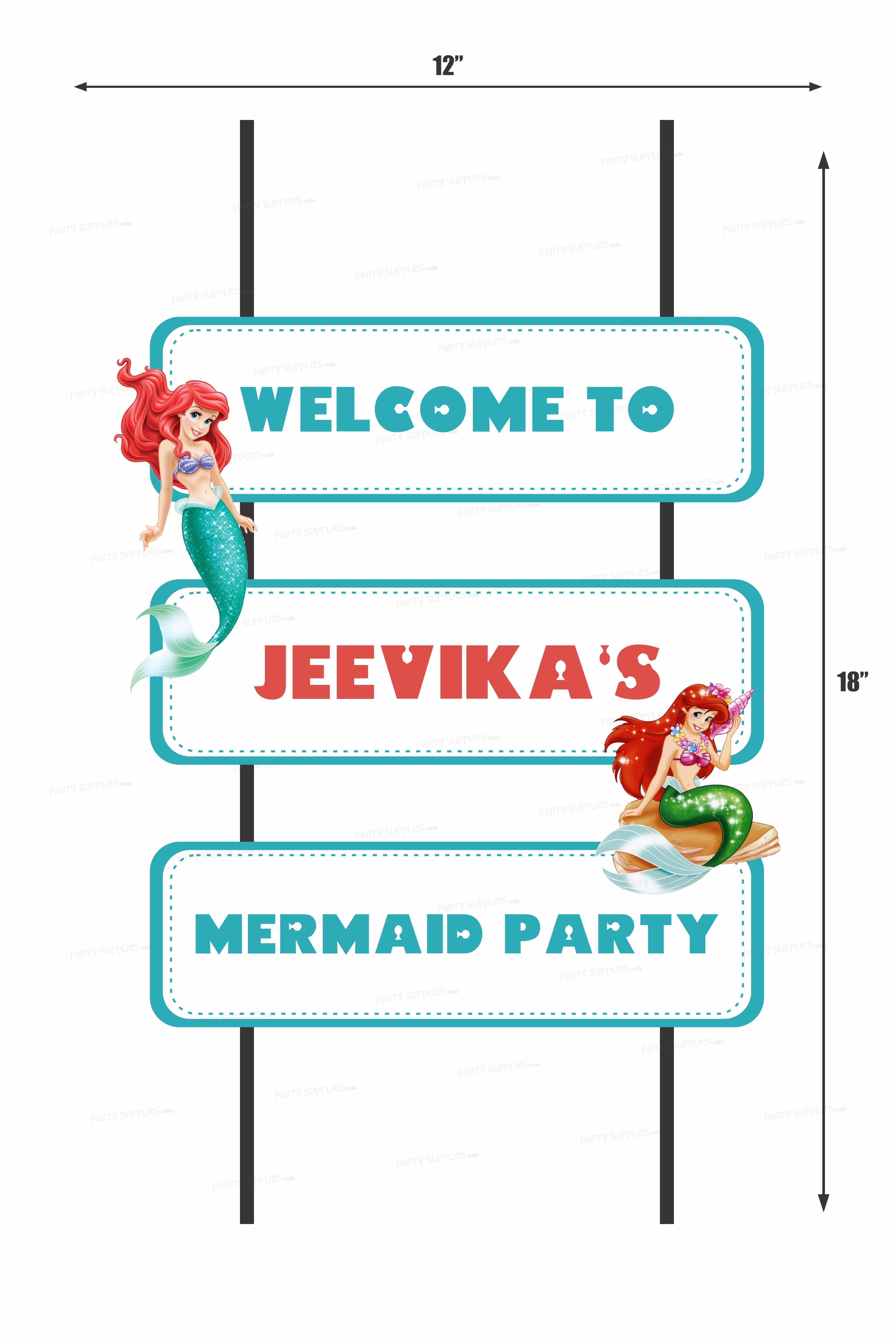 Mermaid Theme Door Poster