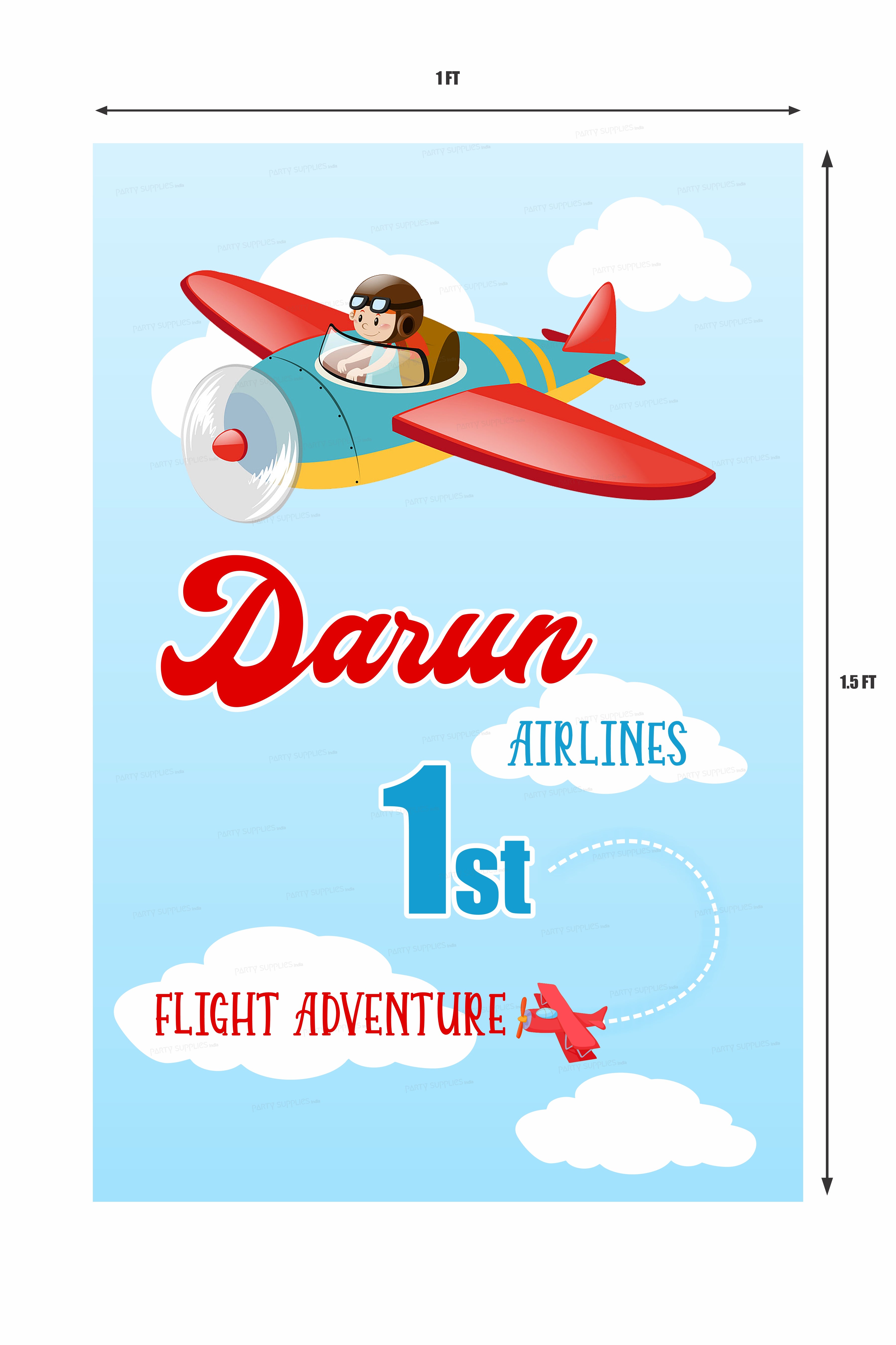 Aeroplane Theme Welcome Board