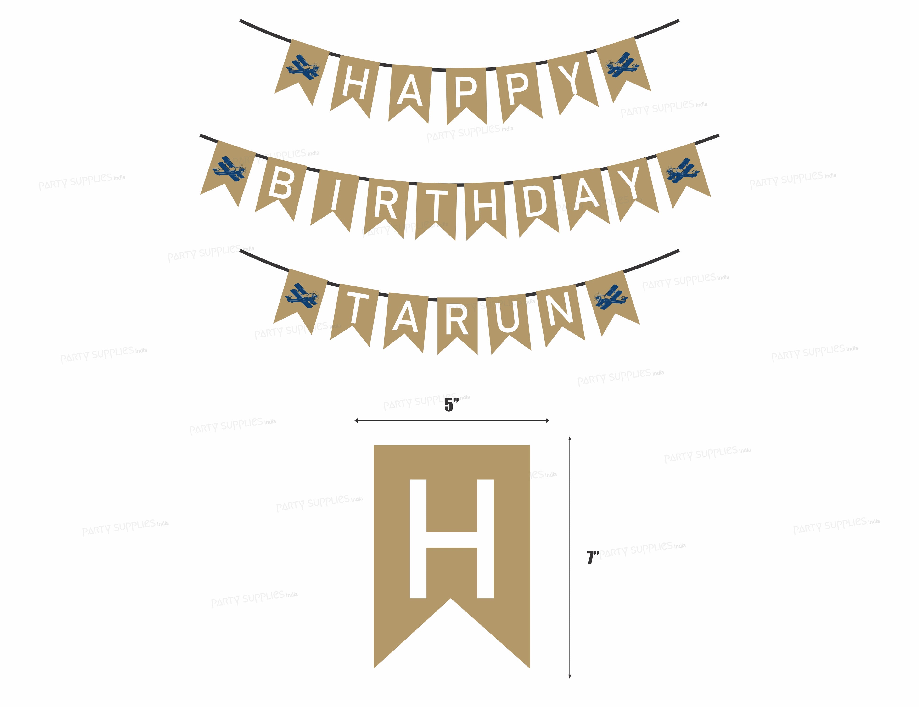 Aeroplane Theme Personalized with Name Hanging