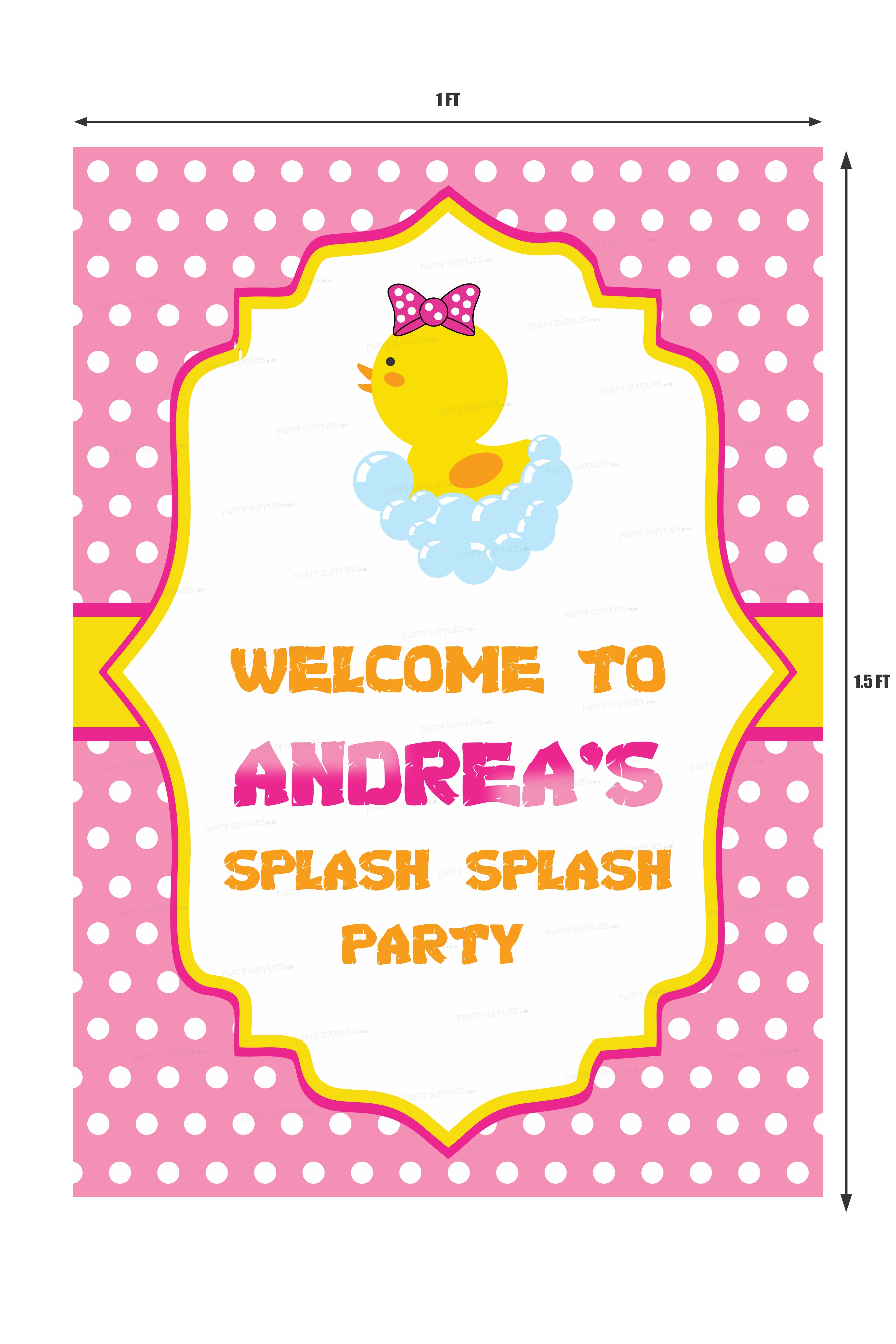 PSI Duck Theme Girl Welcome Board - image 2 of 3 | Party Supplies India