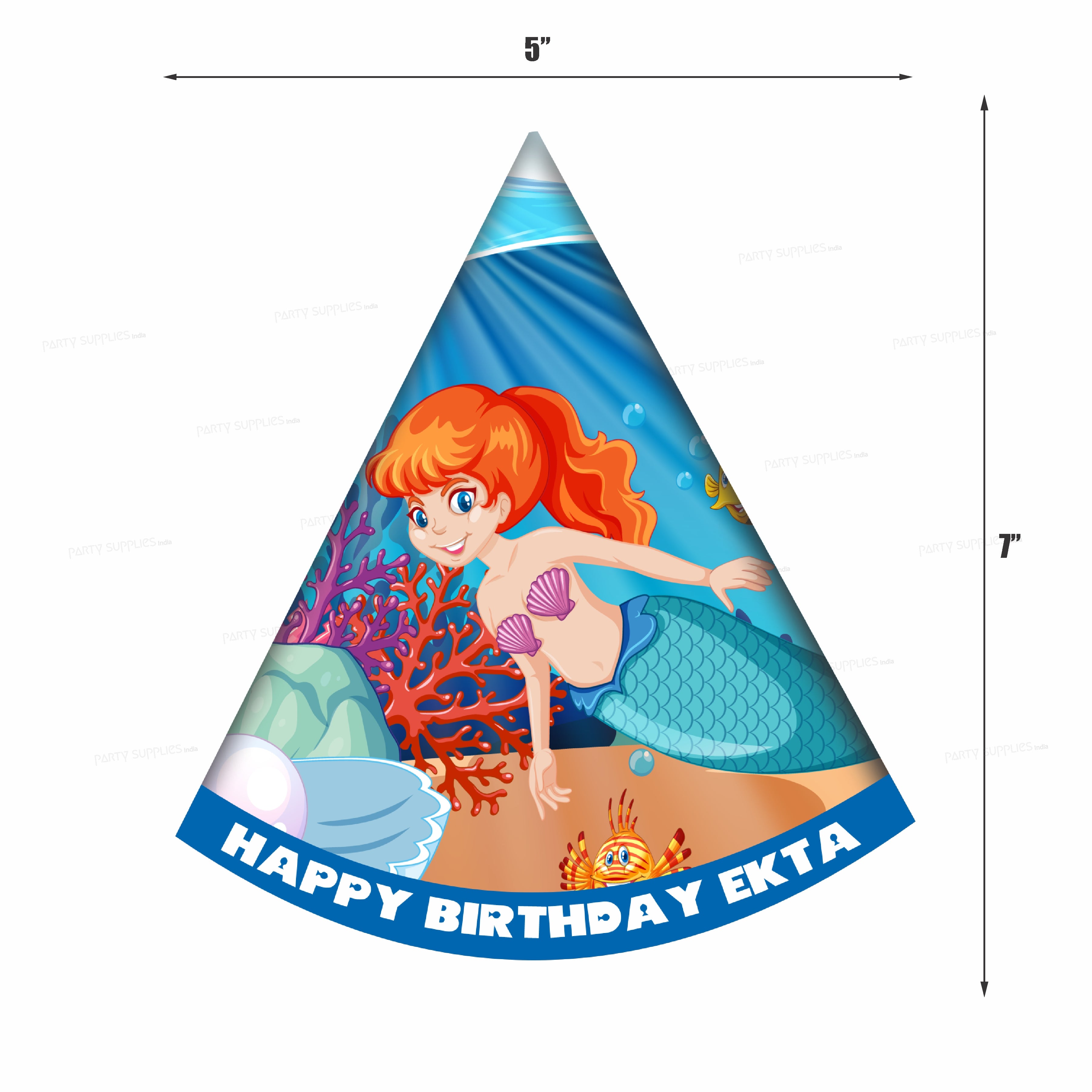 Mermaid Theme Personalized Hat