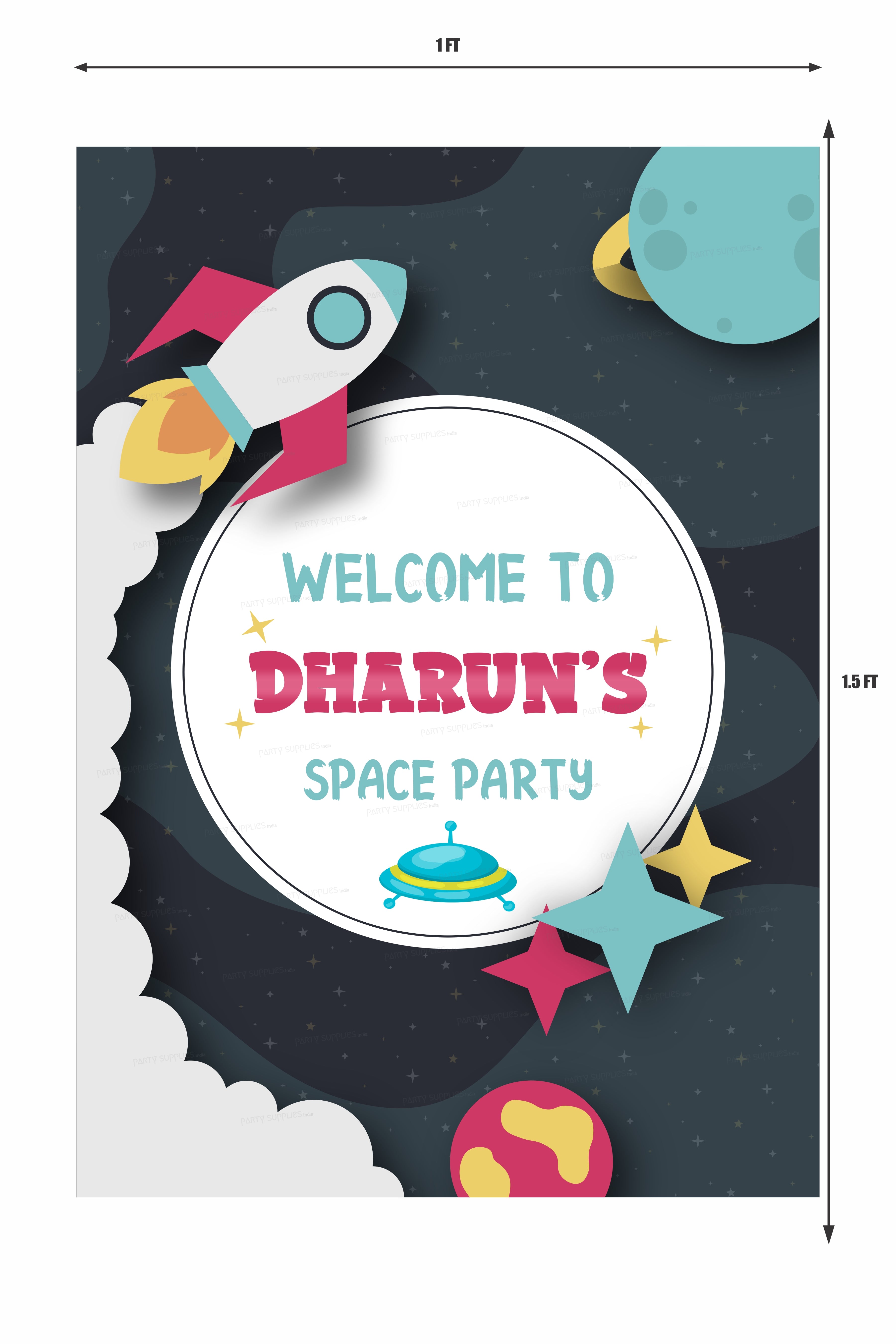 Space Theme Customized Welcome Board