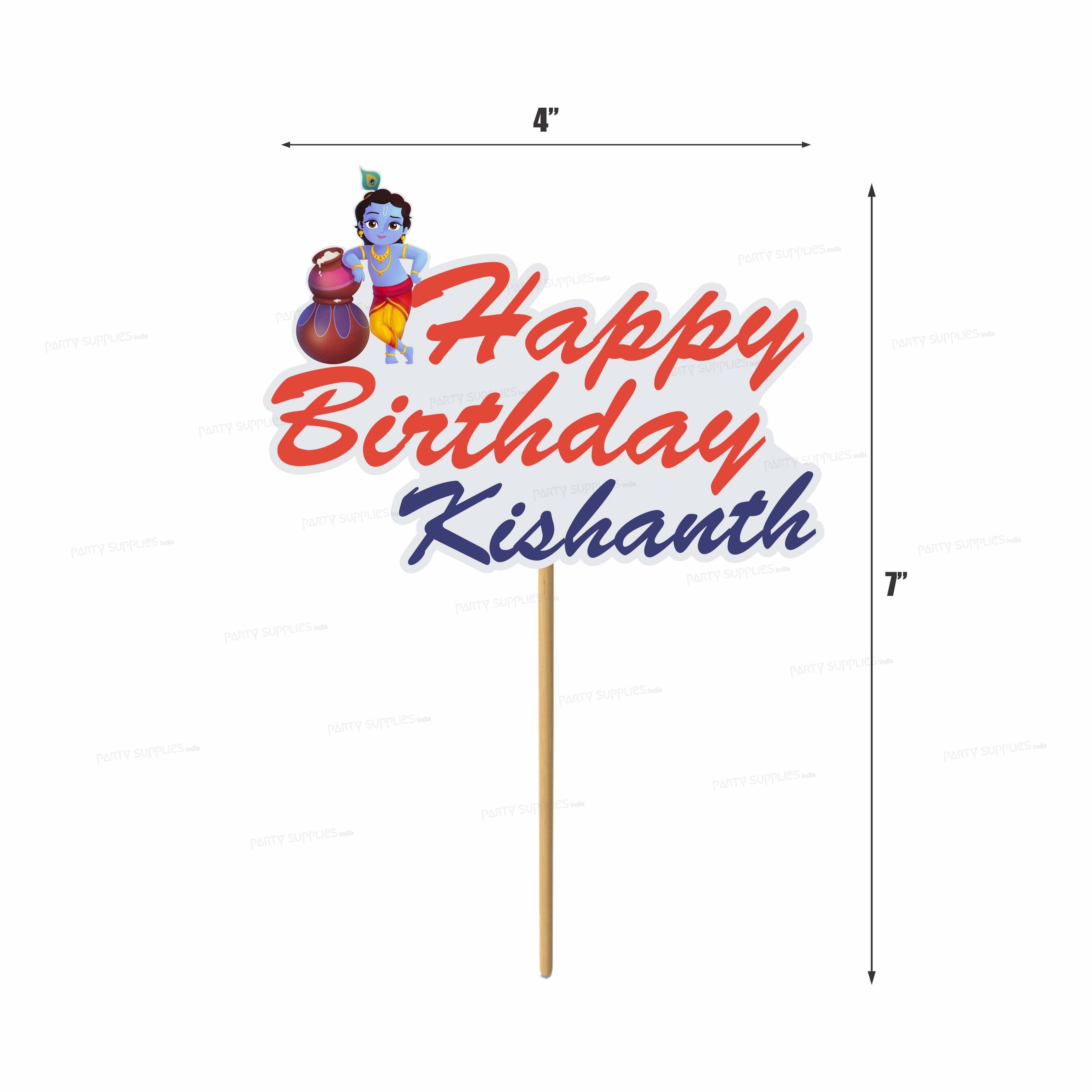 Little Krishna Theme Cake Topper