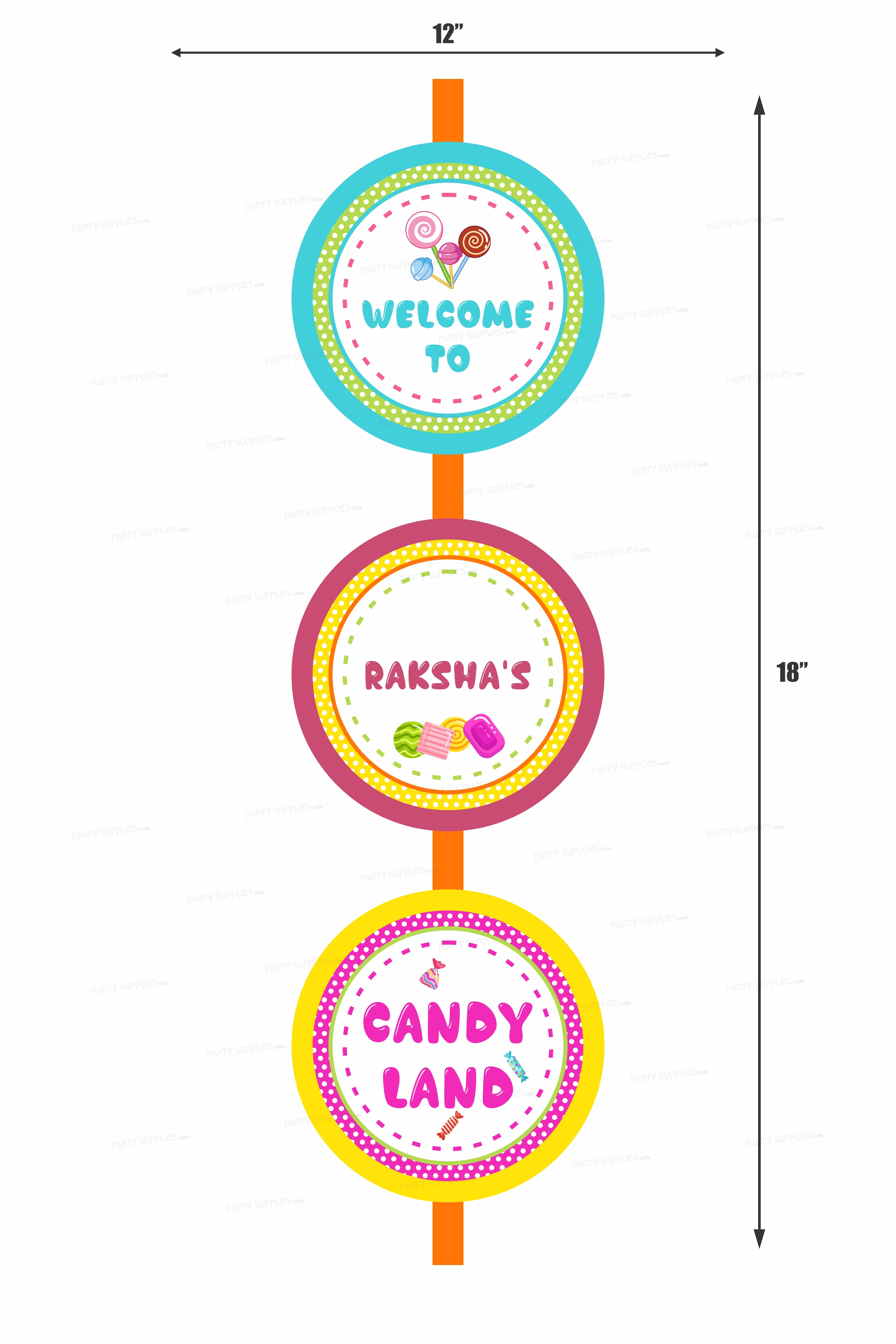 Candy Name Theme Door Poster
