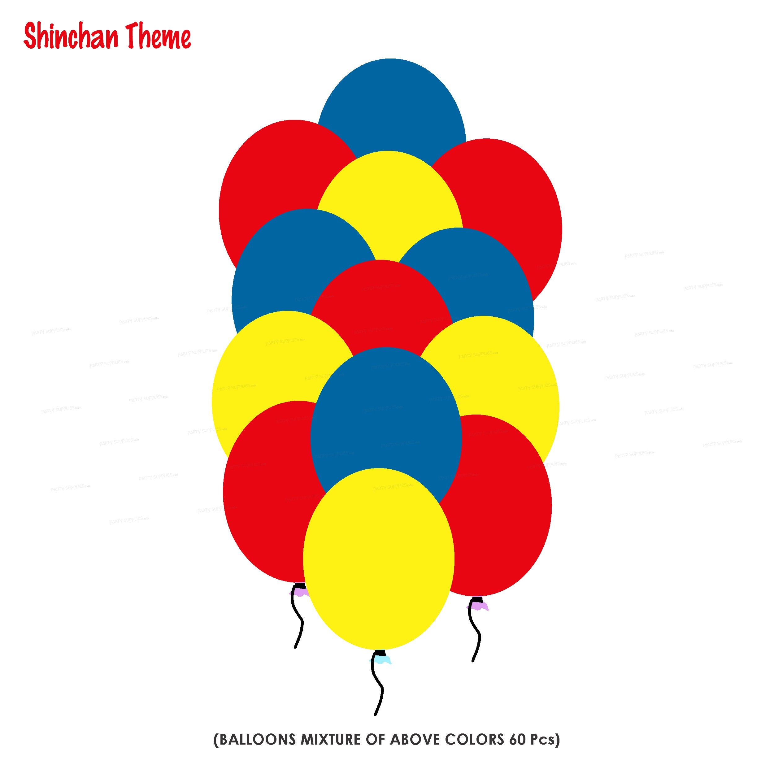 Shinchan Theme Colour 60 Pcs. Balloons