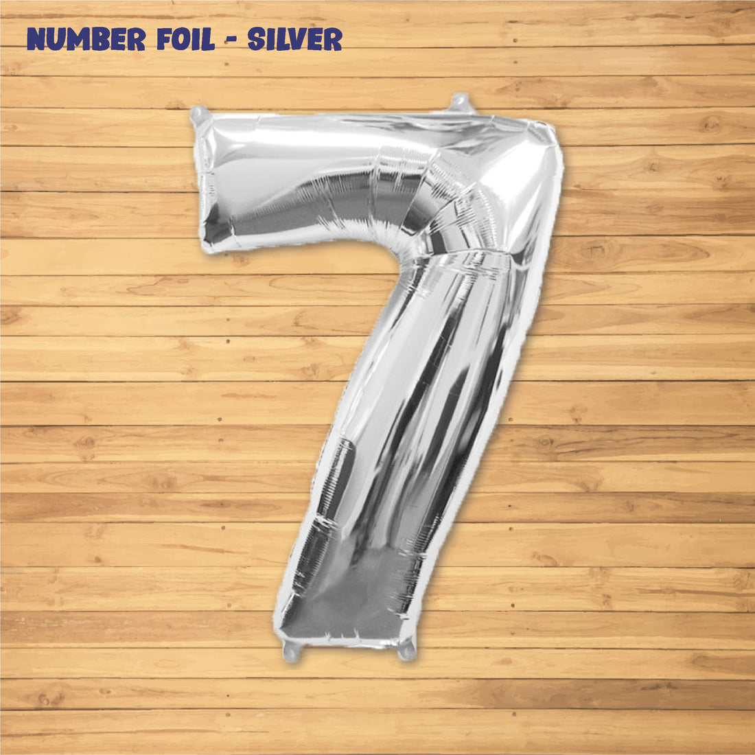 Number 7 Premium Silver Foil Balloon