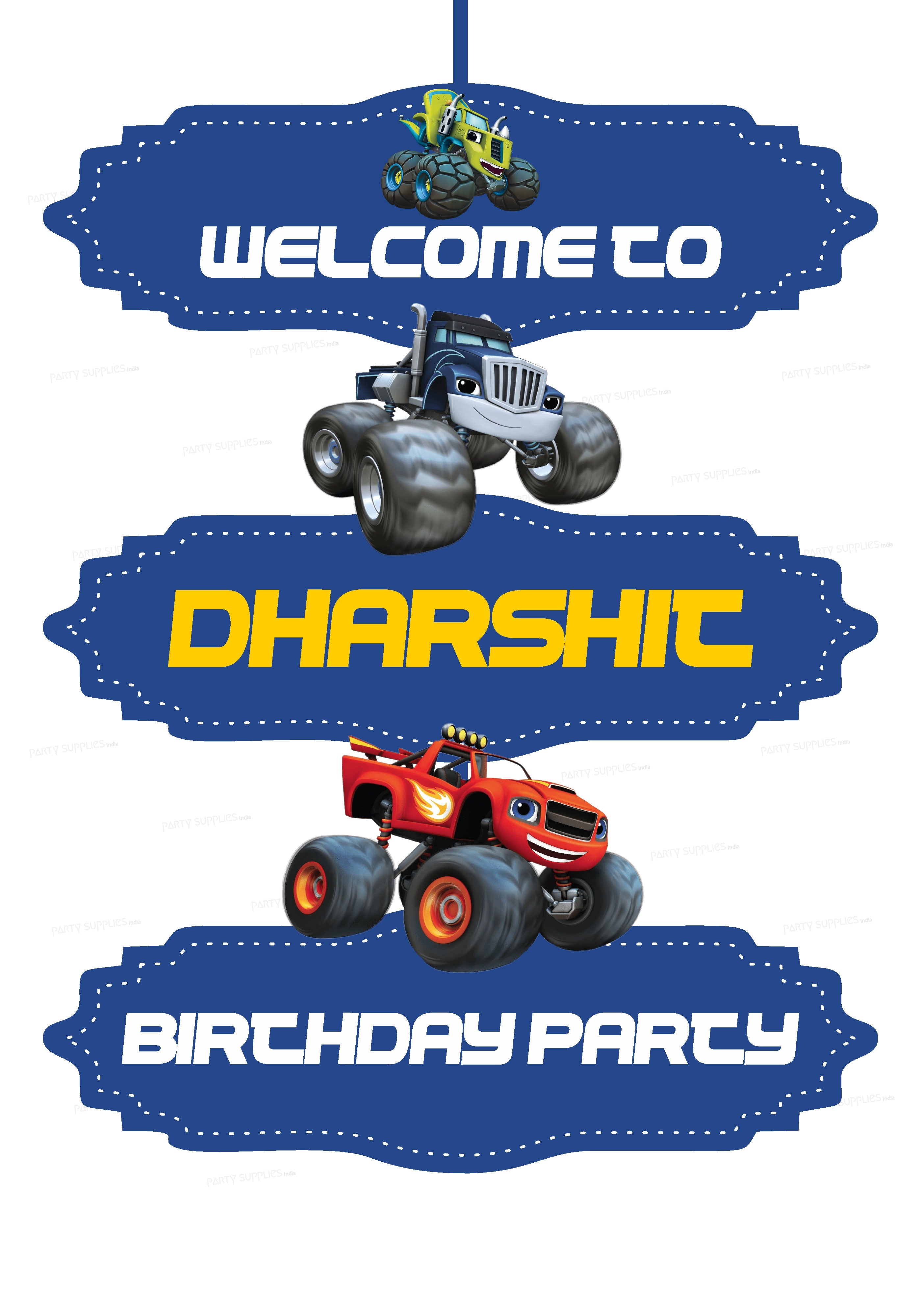 Blaze and the Monster Machines Theme Door Poster