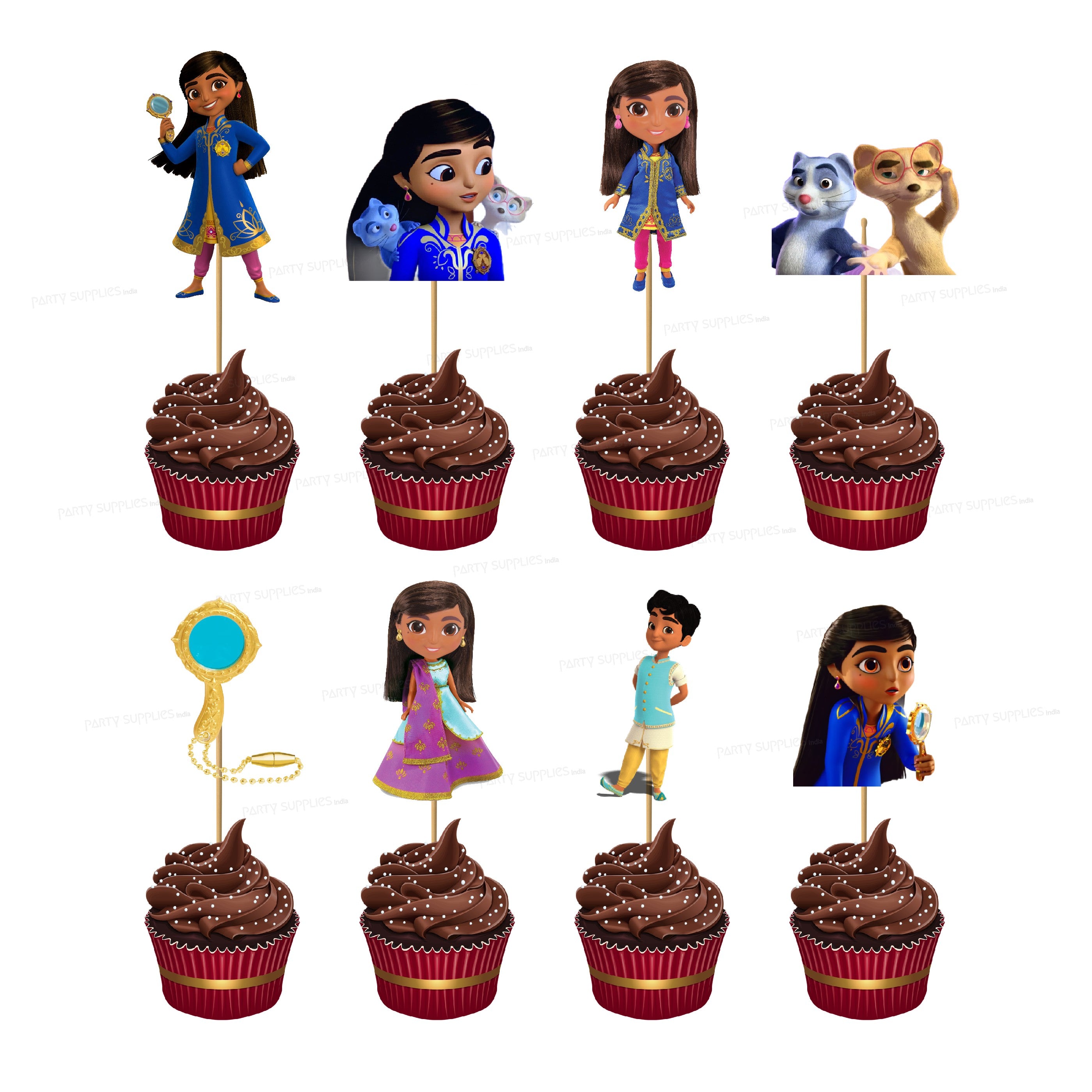 Mira Royal detective Theme Cup Cake Topper