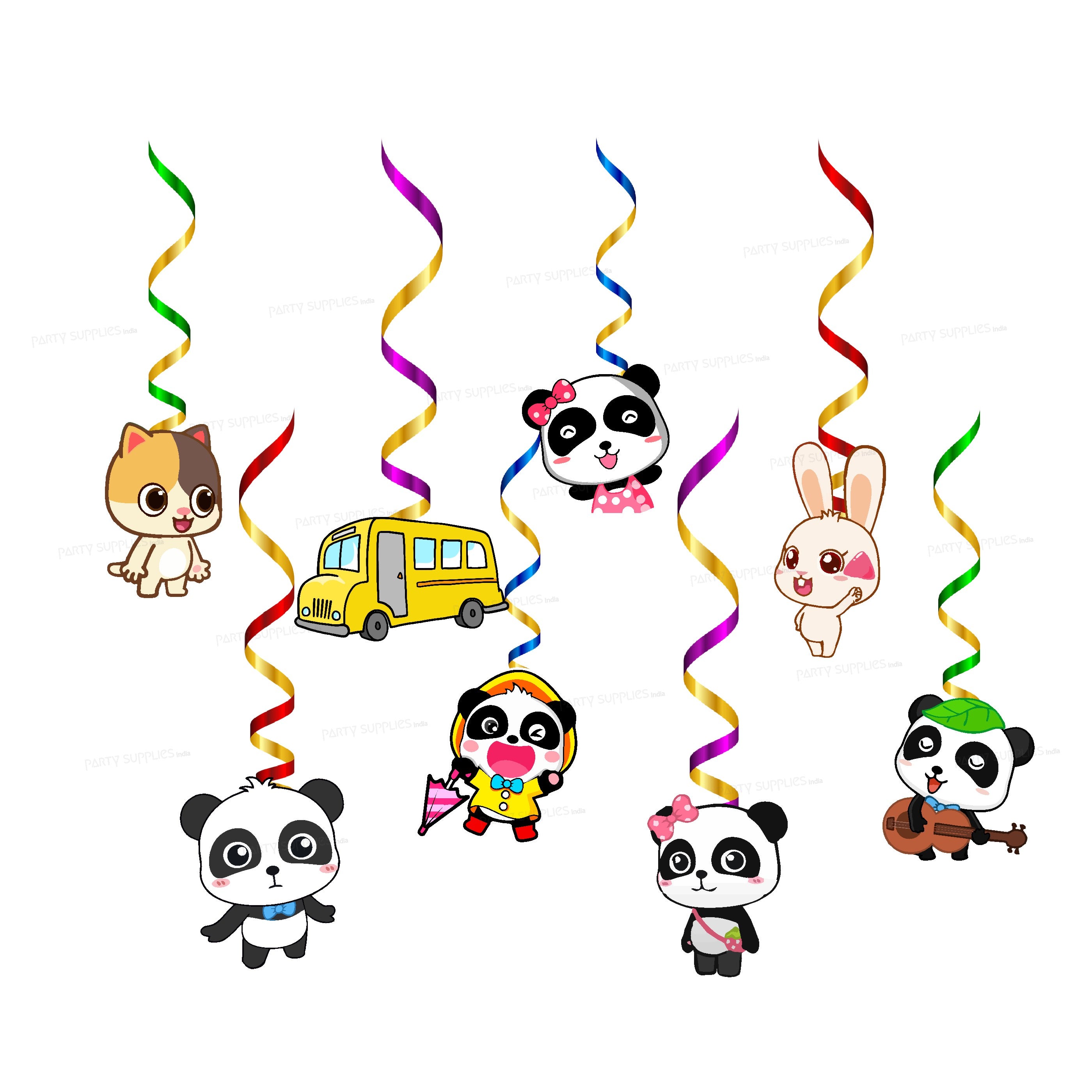 Baby Bus Theme Character Swirls