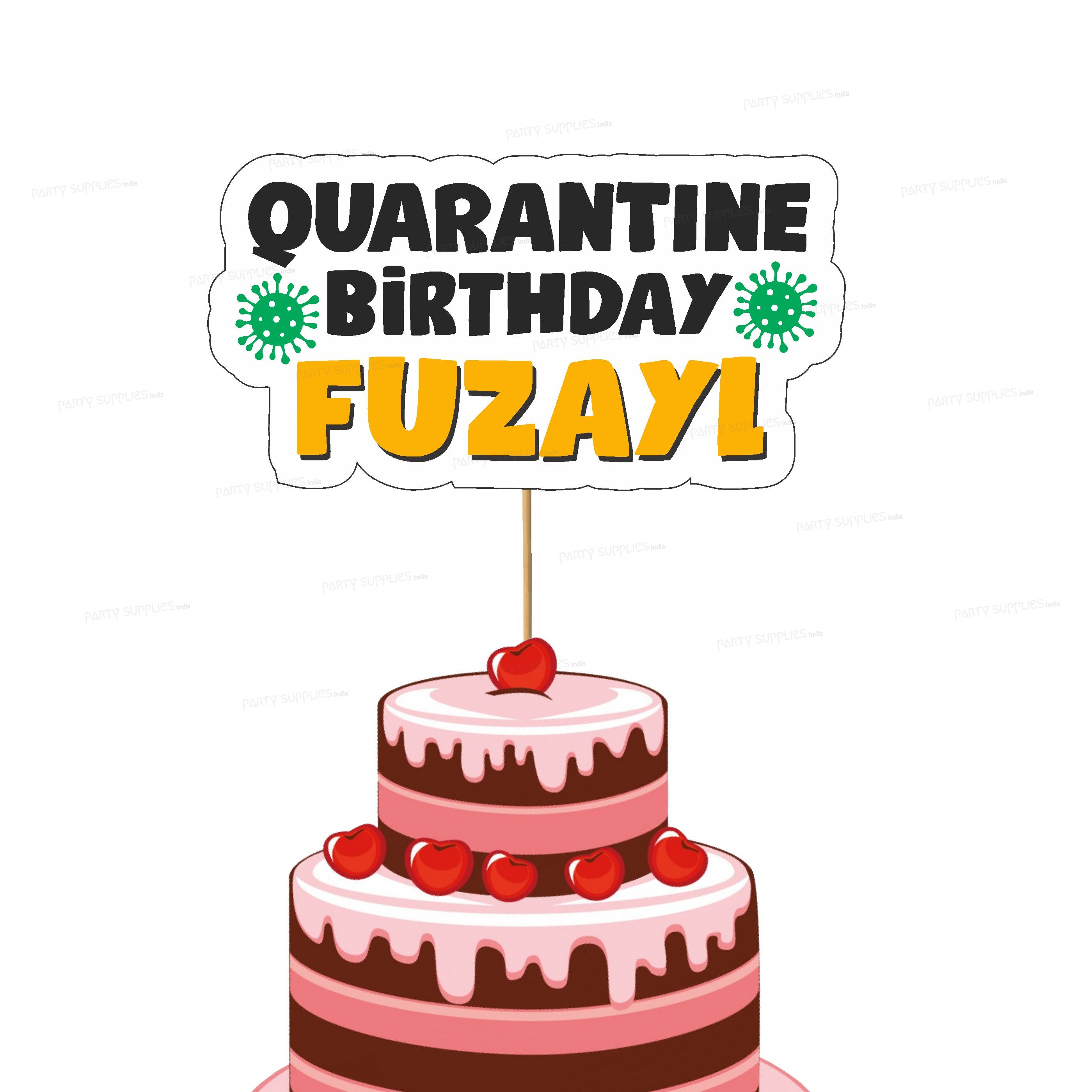 Quarantine Theme Cake Topper