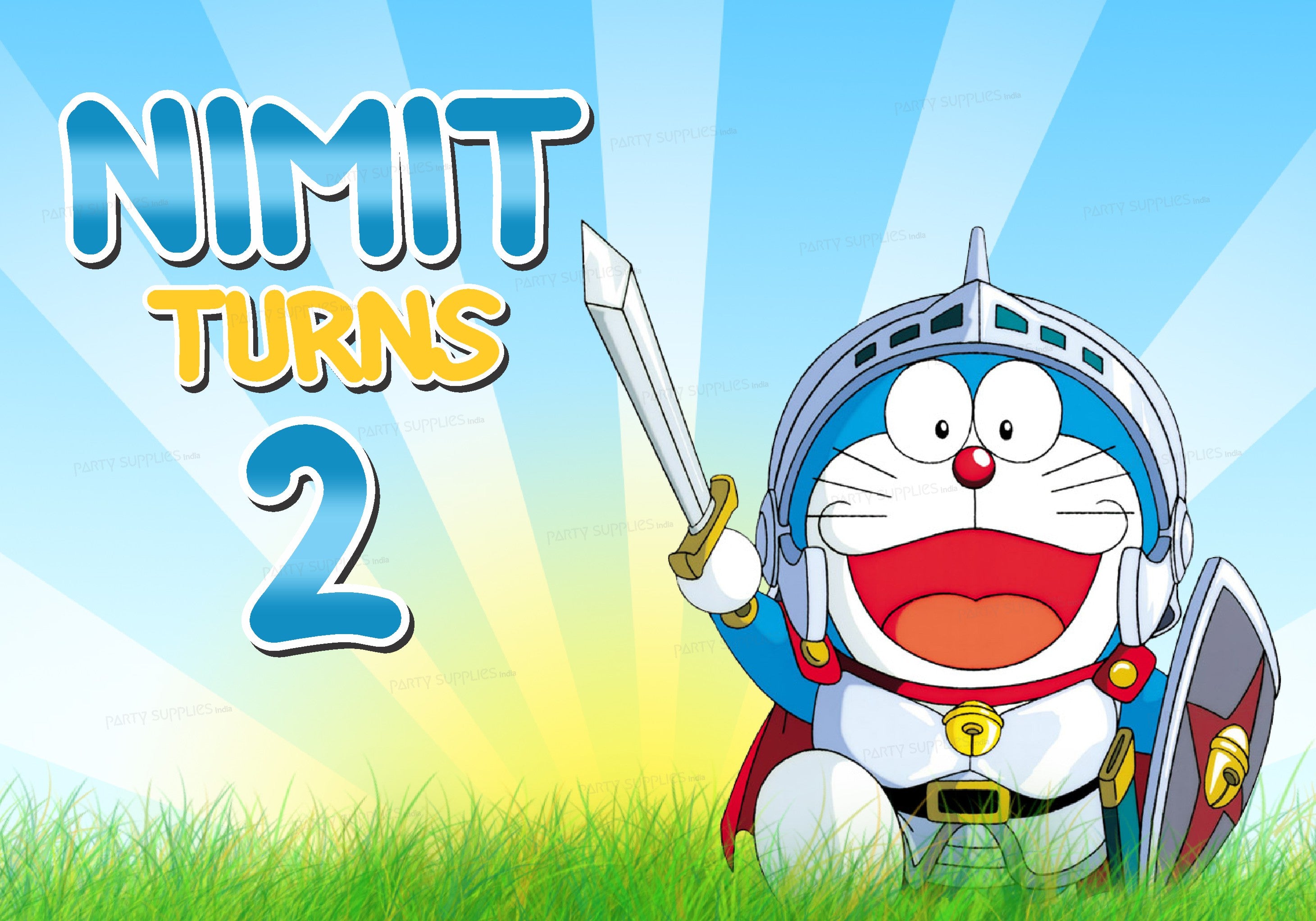 Doraemon Theme Backdrop