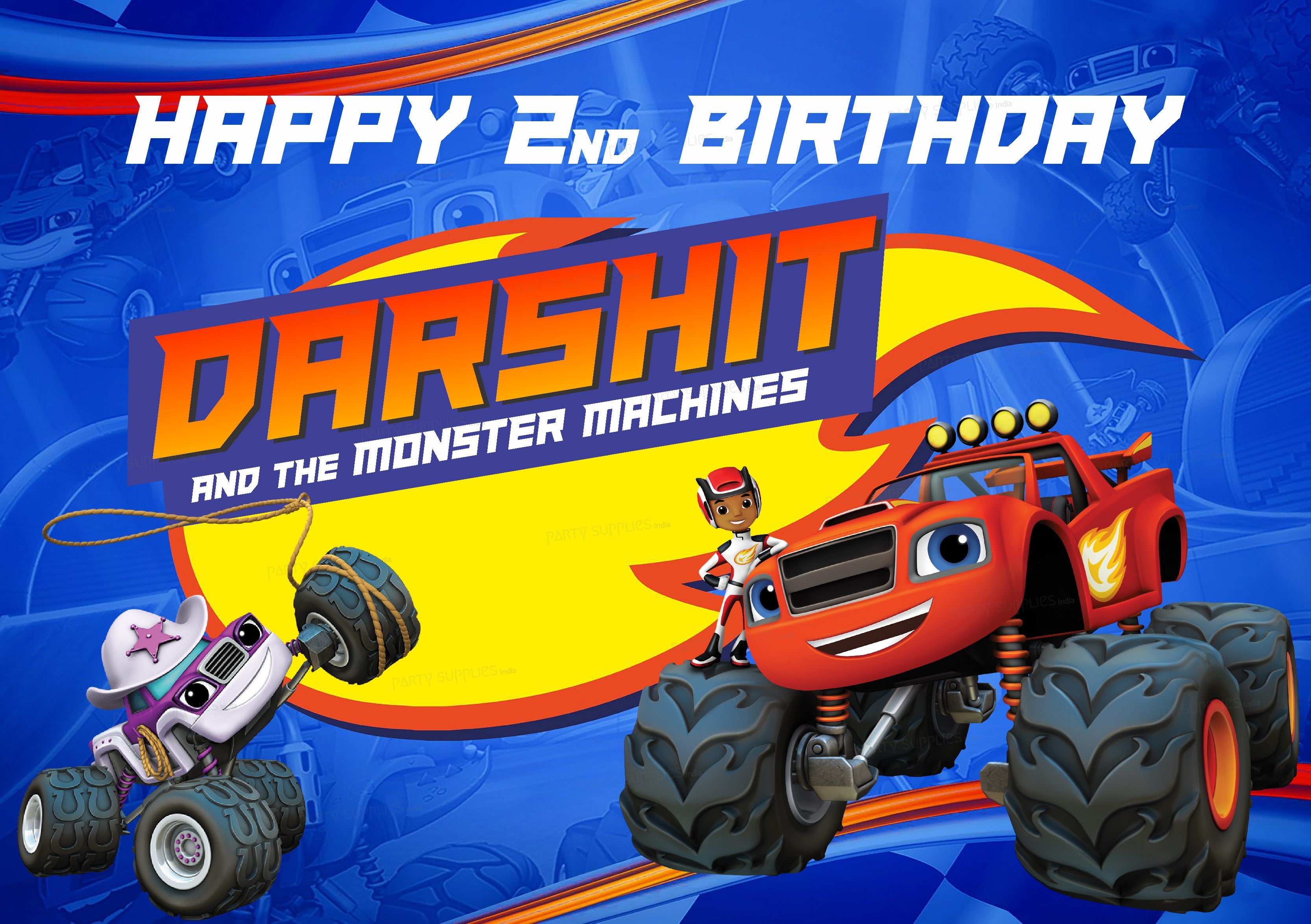 Blaze and the Monster Machines Theme Backdrop