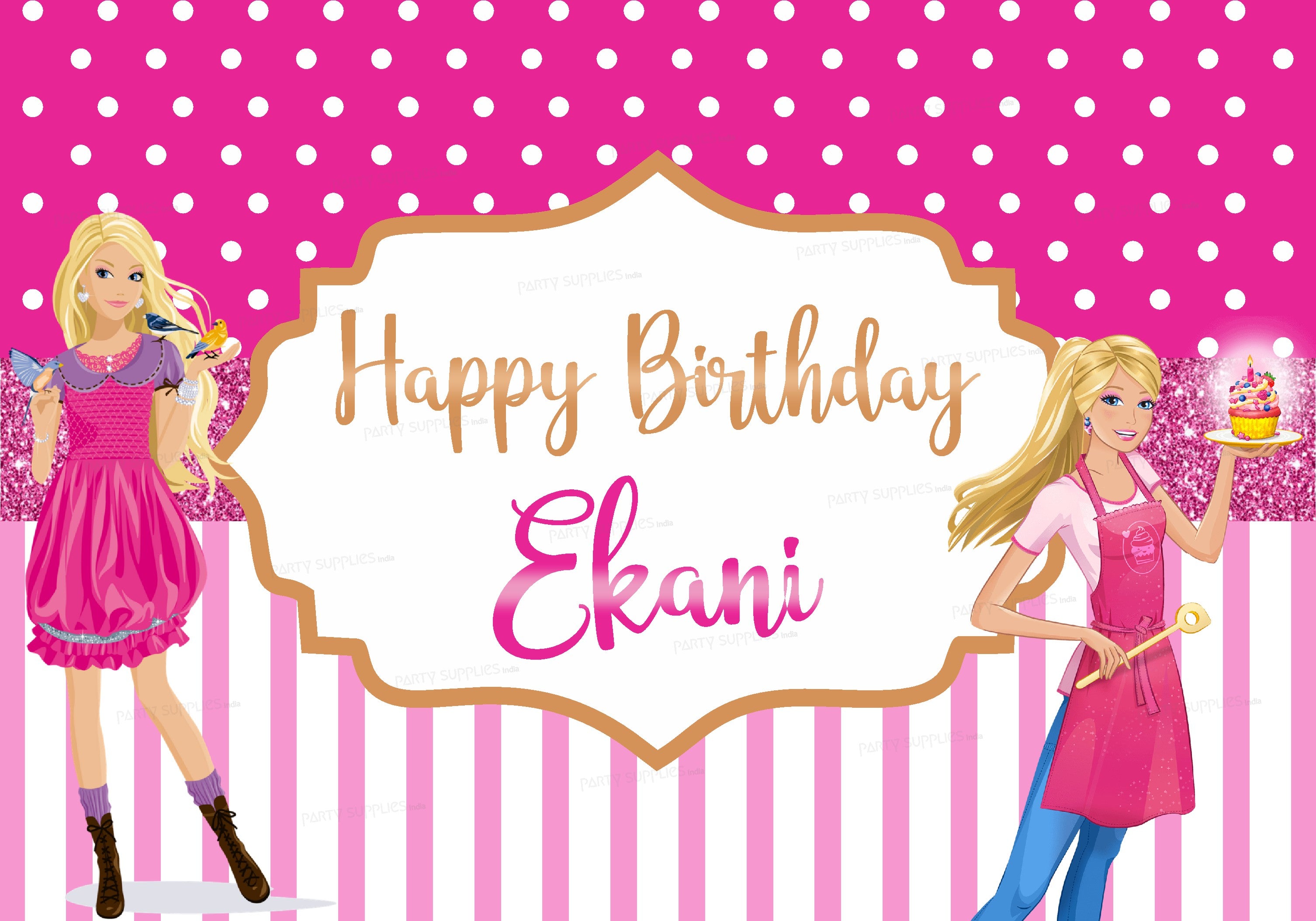 Barbie Customized Theme Backdrop