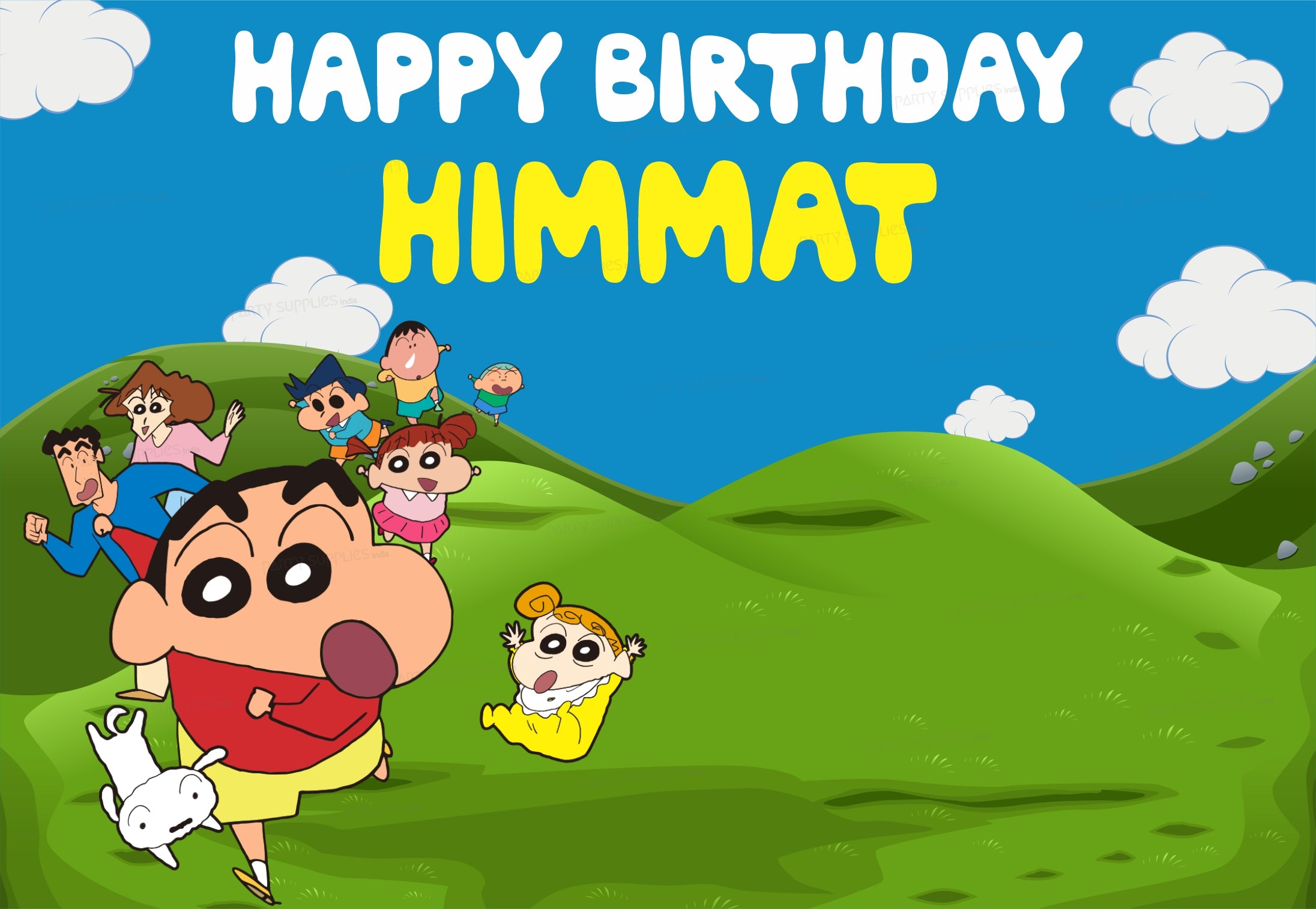 Shinchan Theme Customized Backdrop