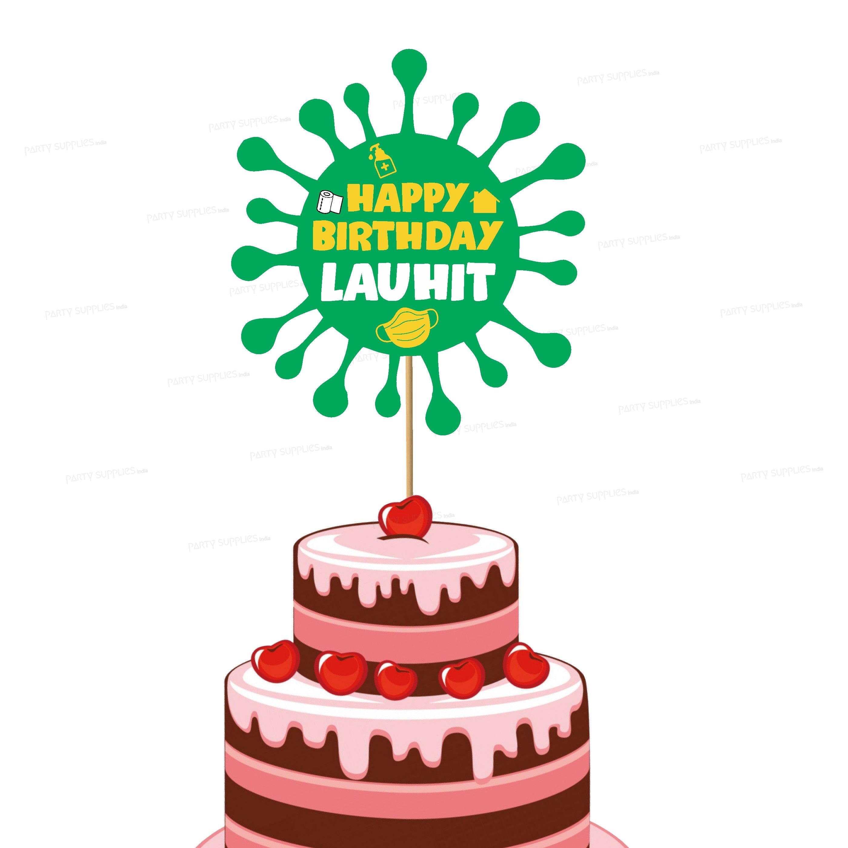 Quarantine Theme Customized Cake Topper