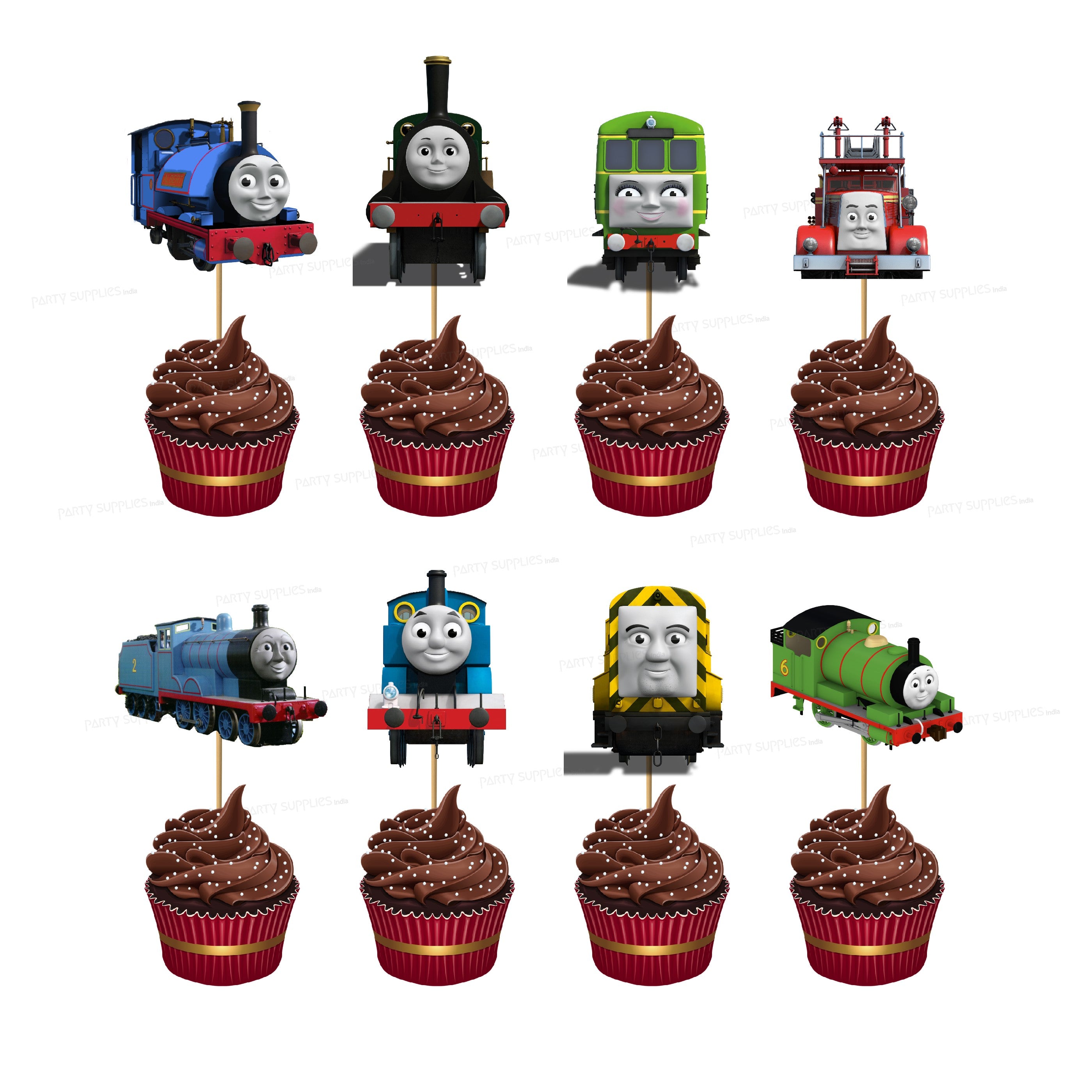 Thomas and Friends Theme Cup Cake Topper