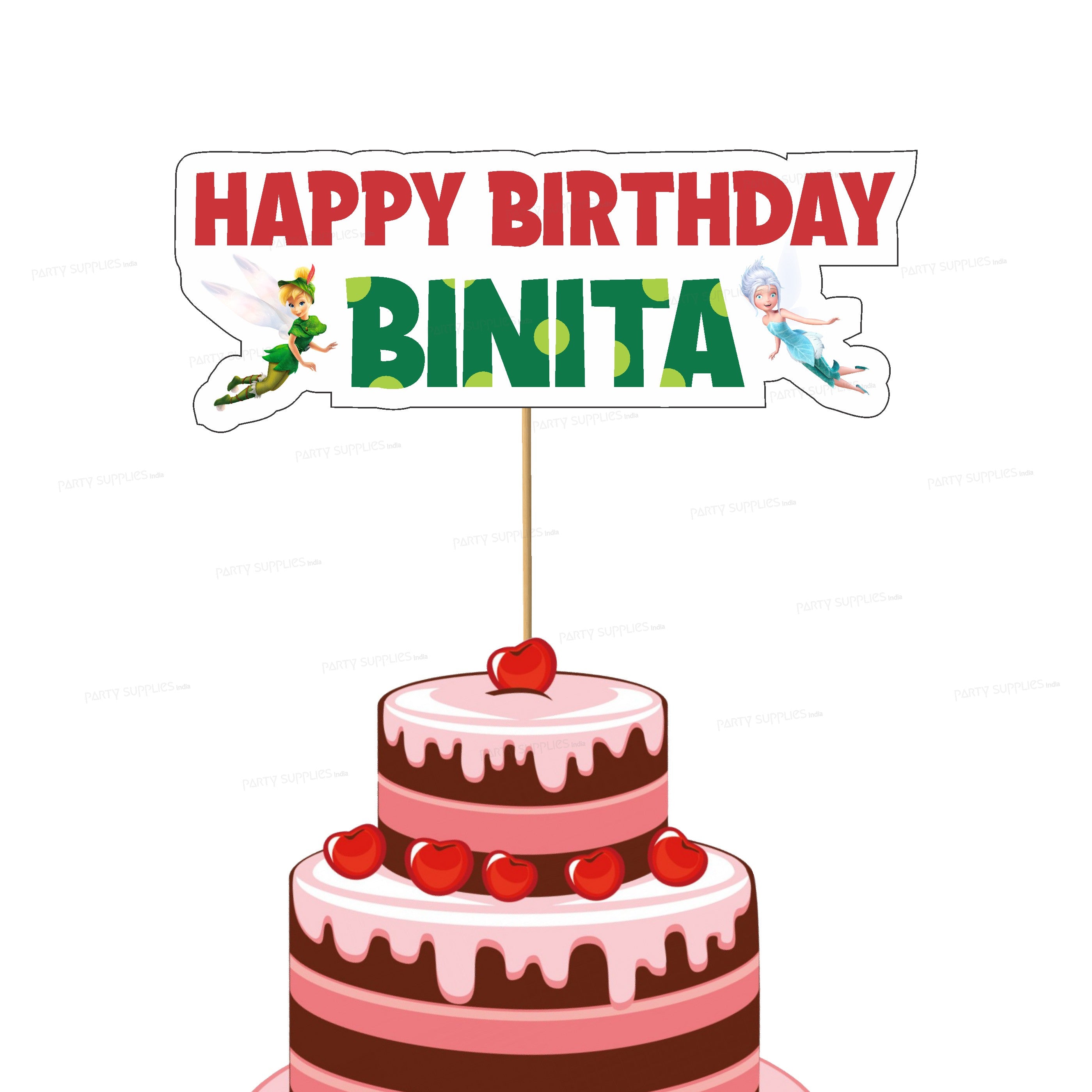 Tinker Bell Theme Cake Topper