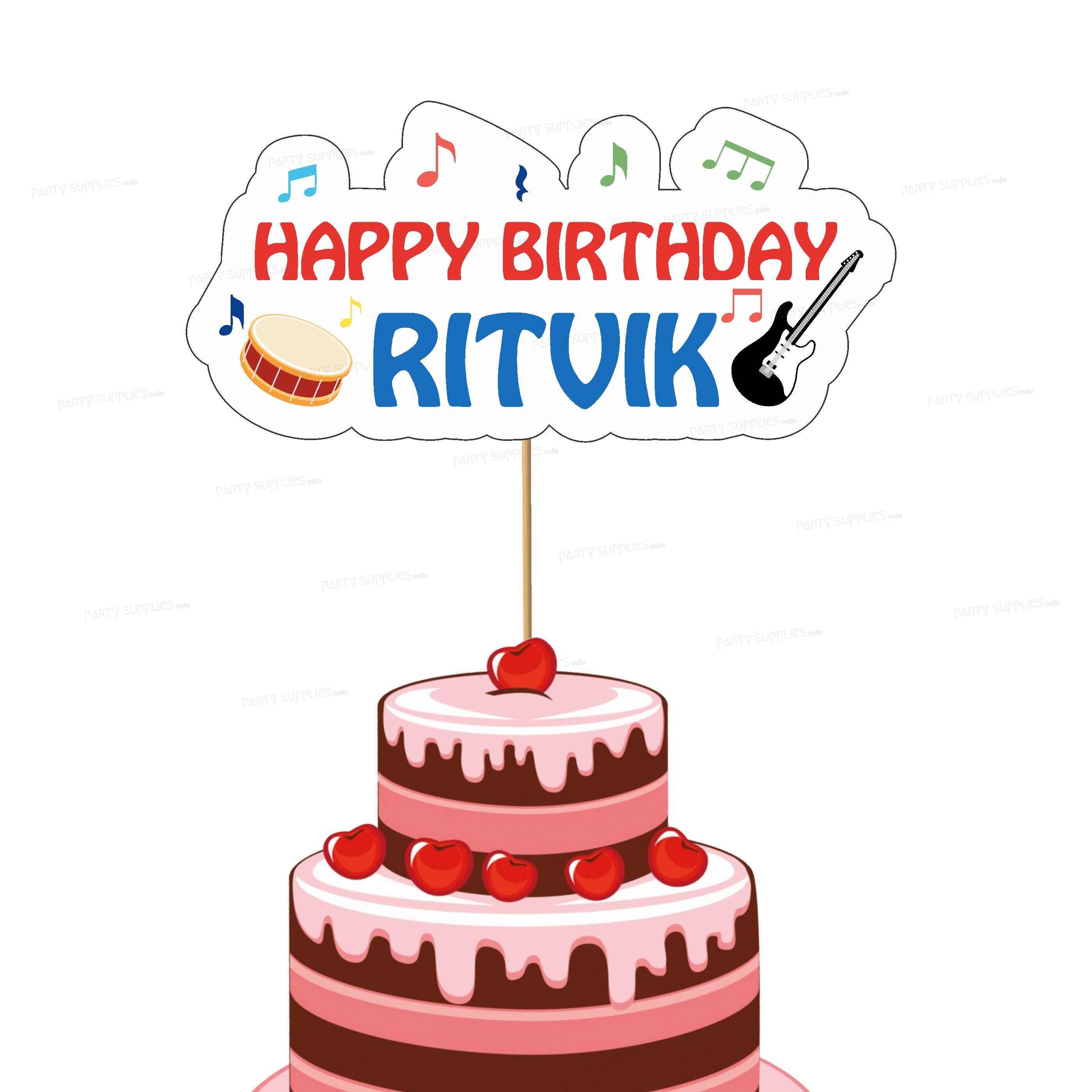 Music Theme Cake Topper