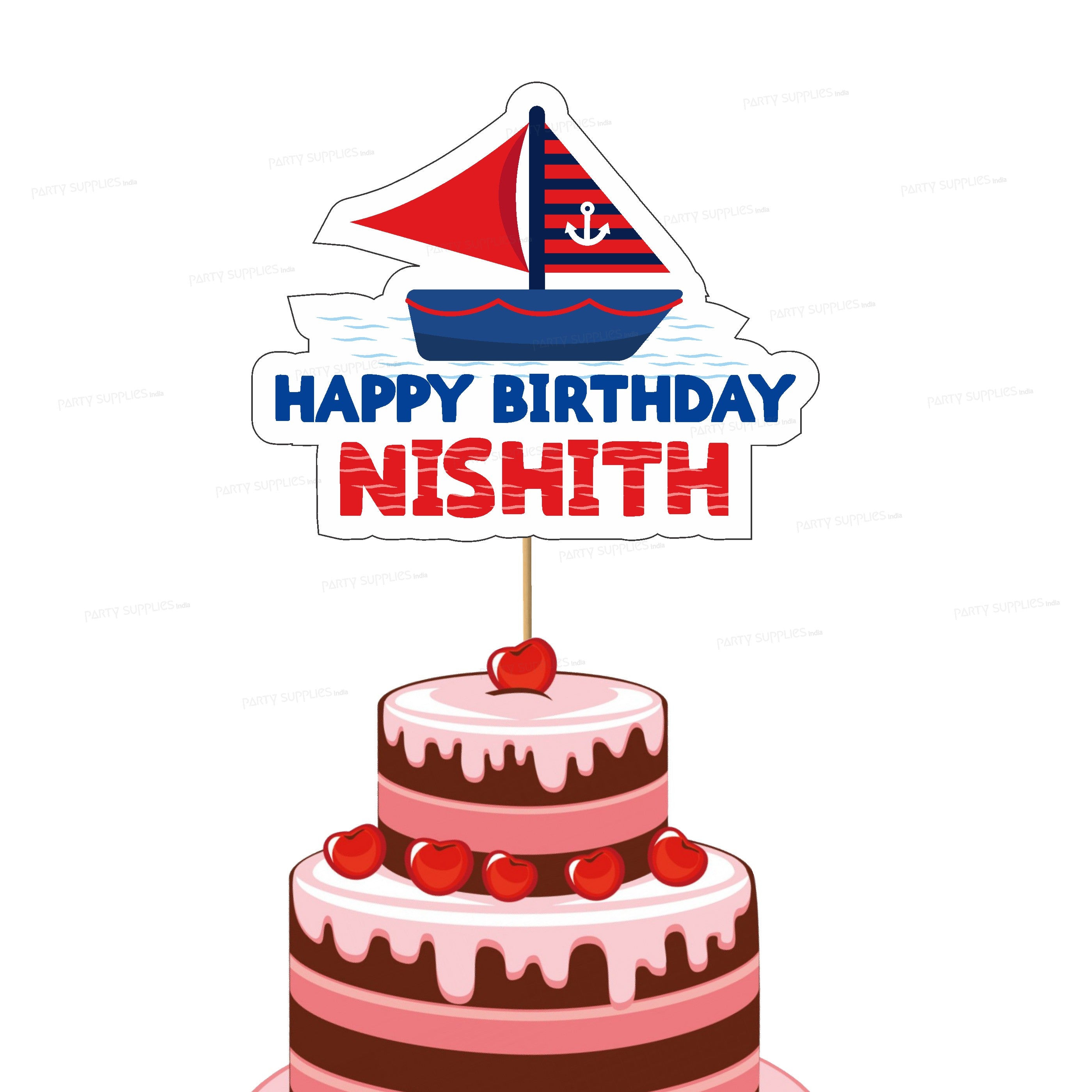 Sailor Theme Cake Topper