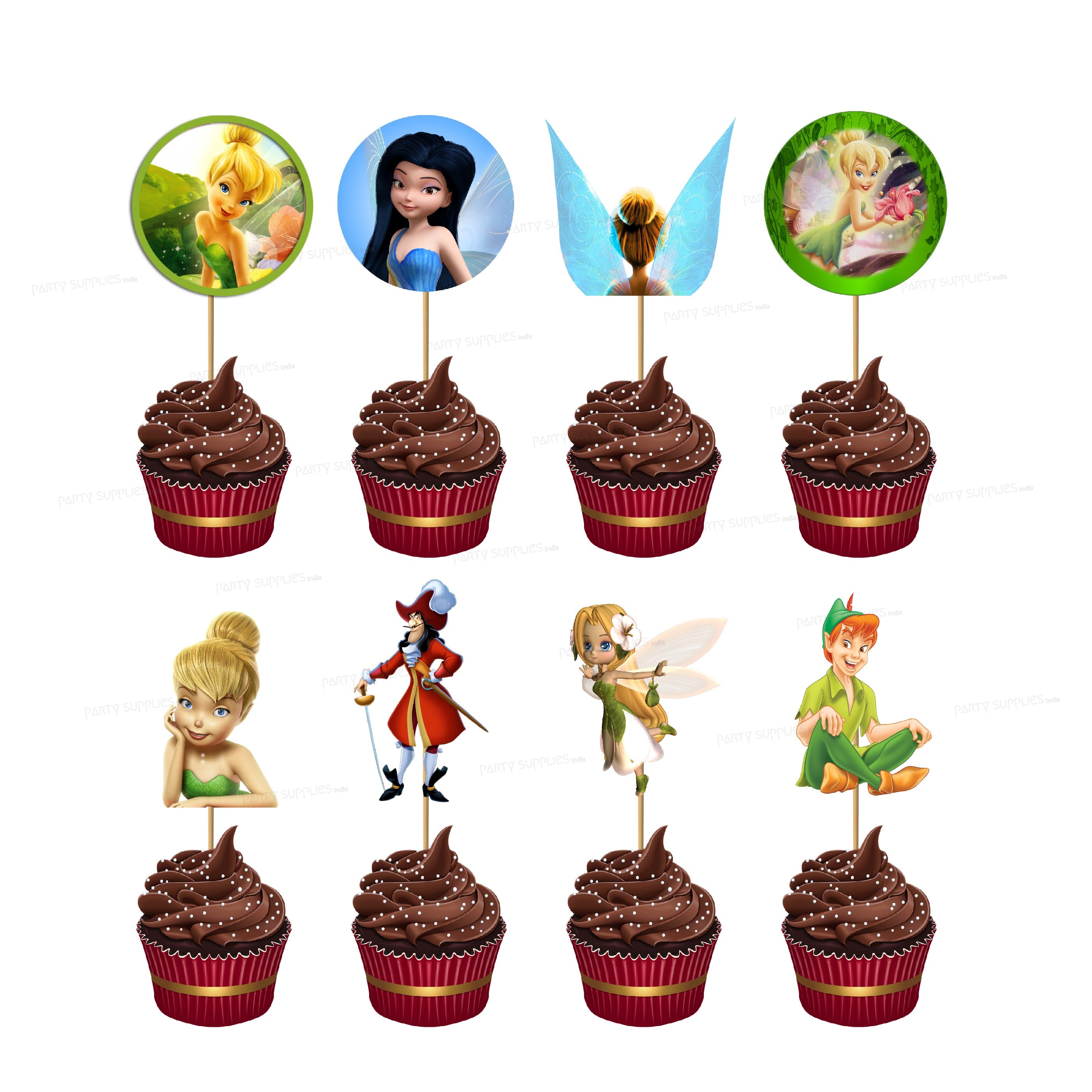 Tinker Bell Theme Classic Cup Cake Topper