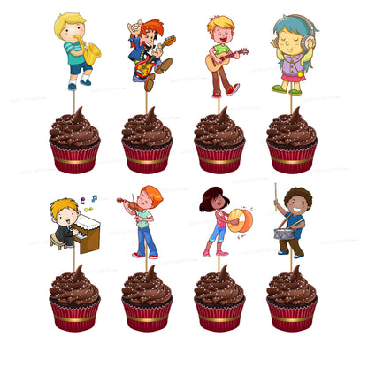 PSI Music Theme Classic Cup Cake Topper