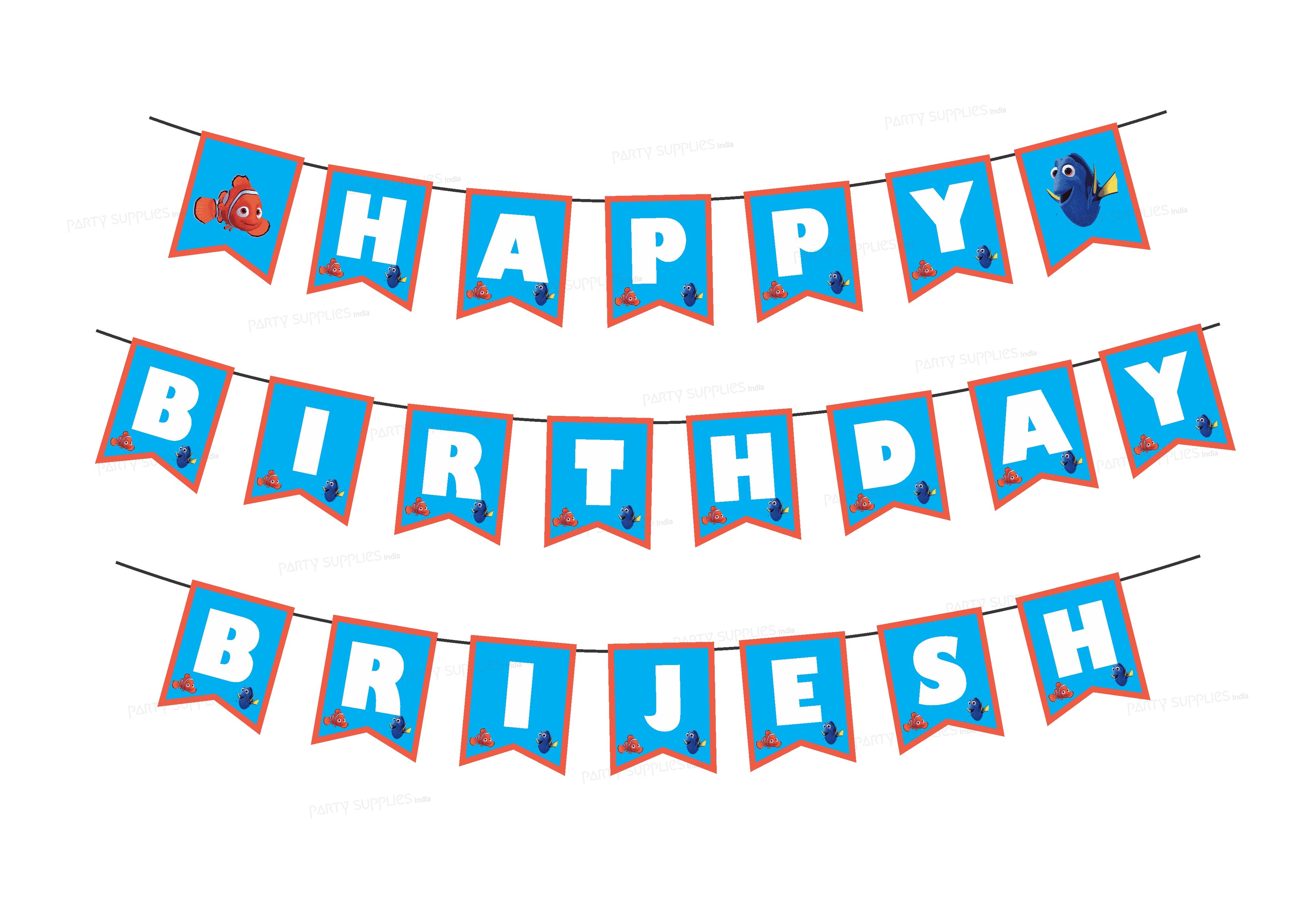 Nemo and Dory Theme Personalized Hanging