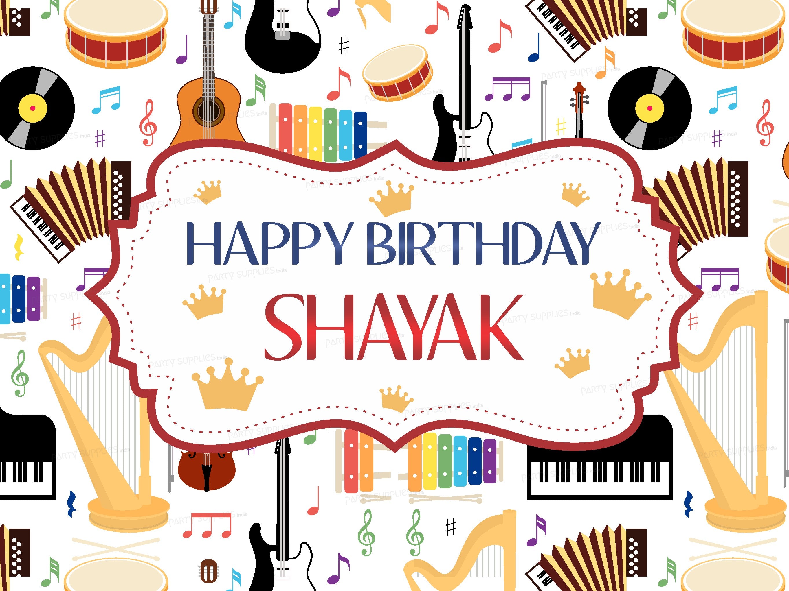 Music Theme Personalized Backdrop