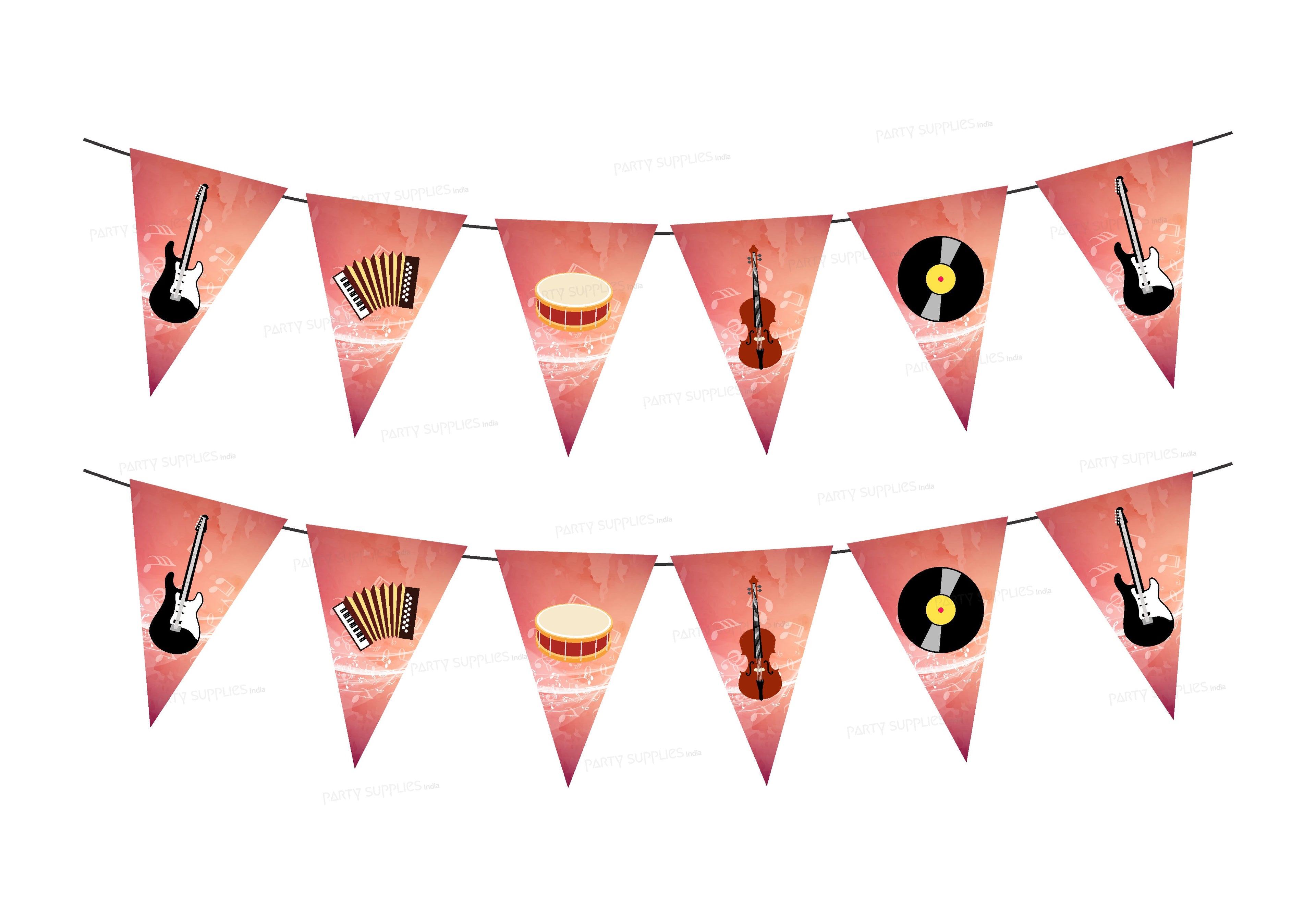 Music Theme Flag Bunting