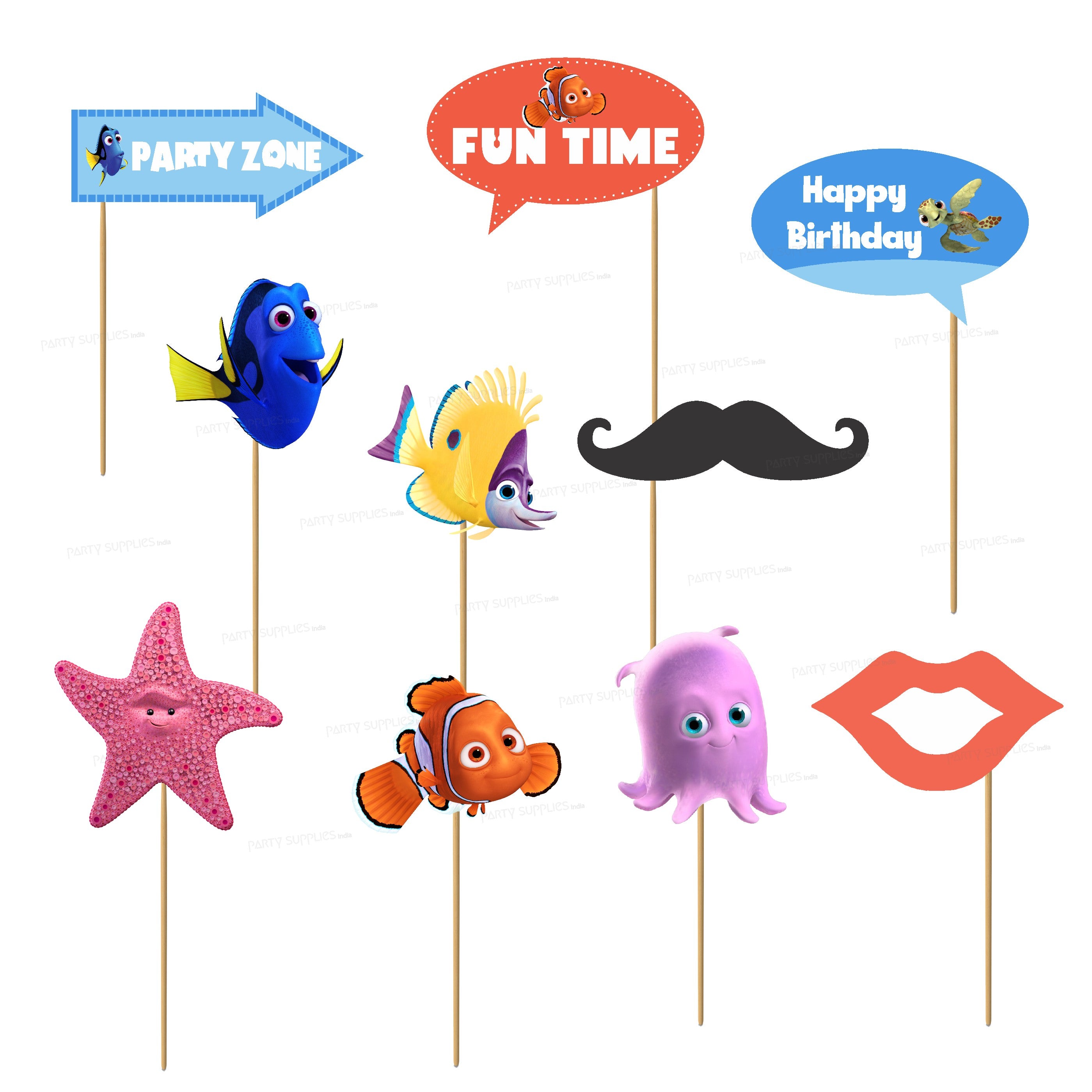 Nemo and Dory Theme Props