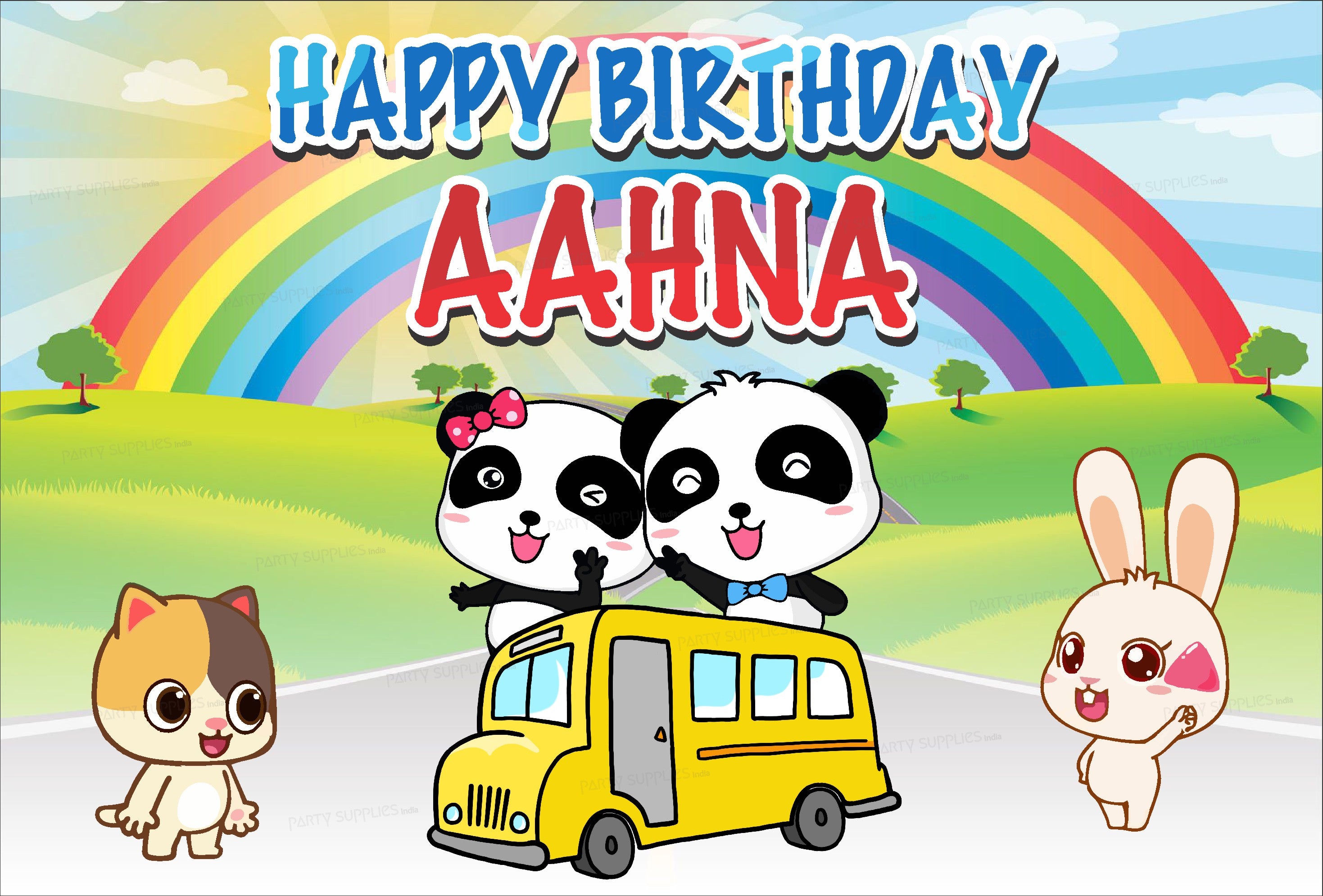 Baby Bus Theme Backdrop