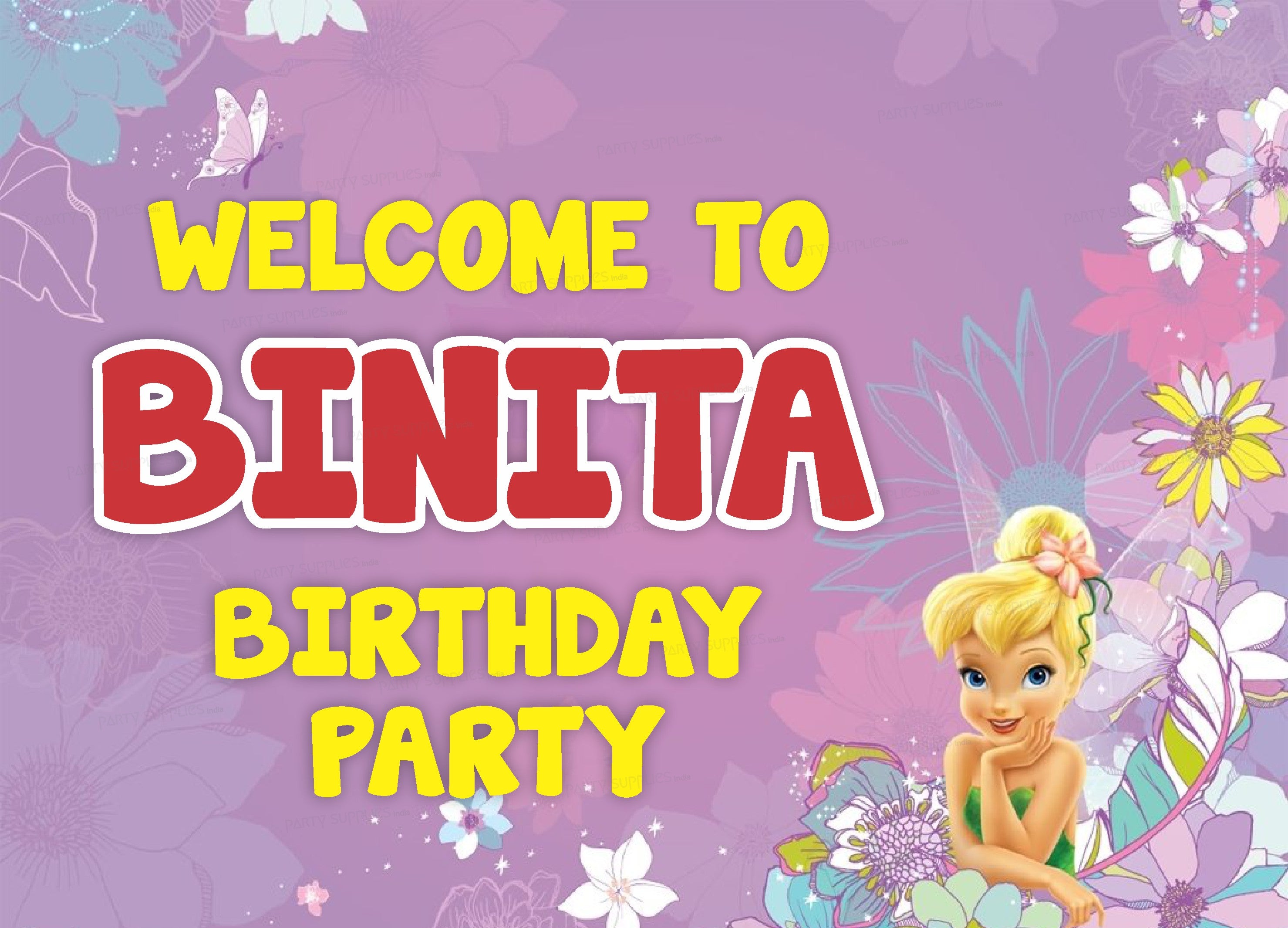 Tinker Bell Theme Customized Welcome Board