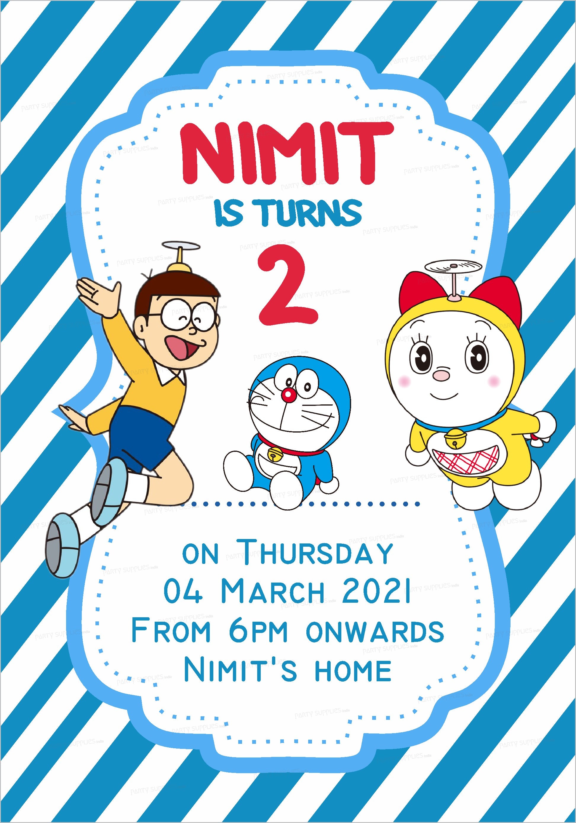 Doraemon Theme Invite