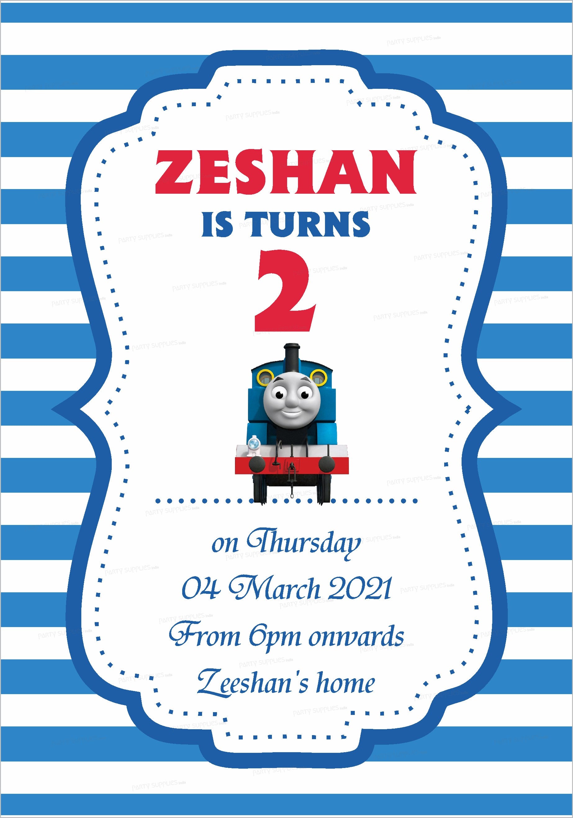 Thomas and Friends Theme Invite