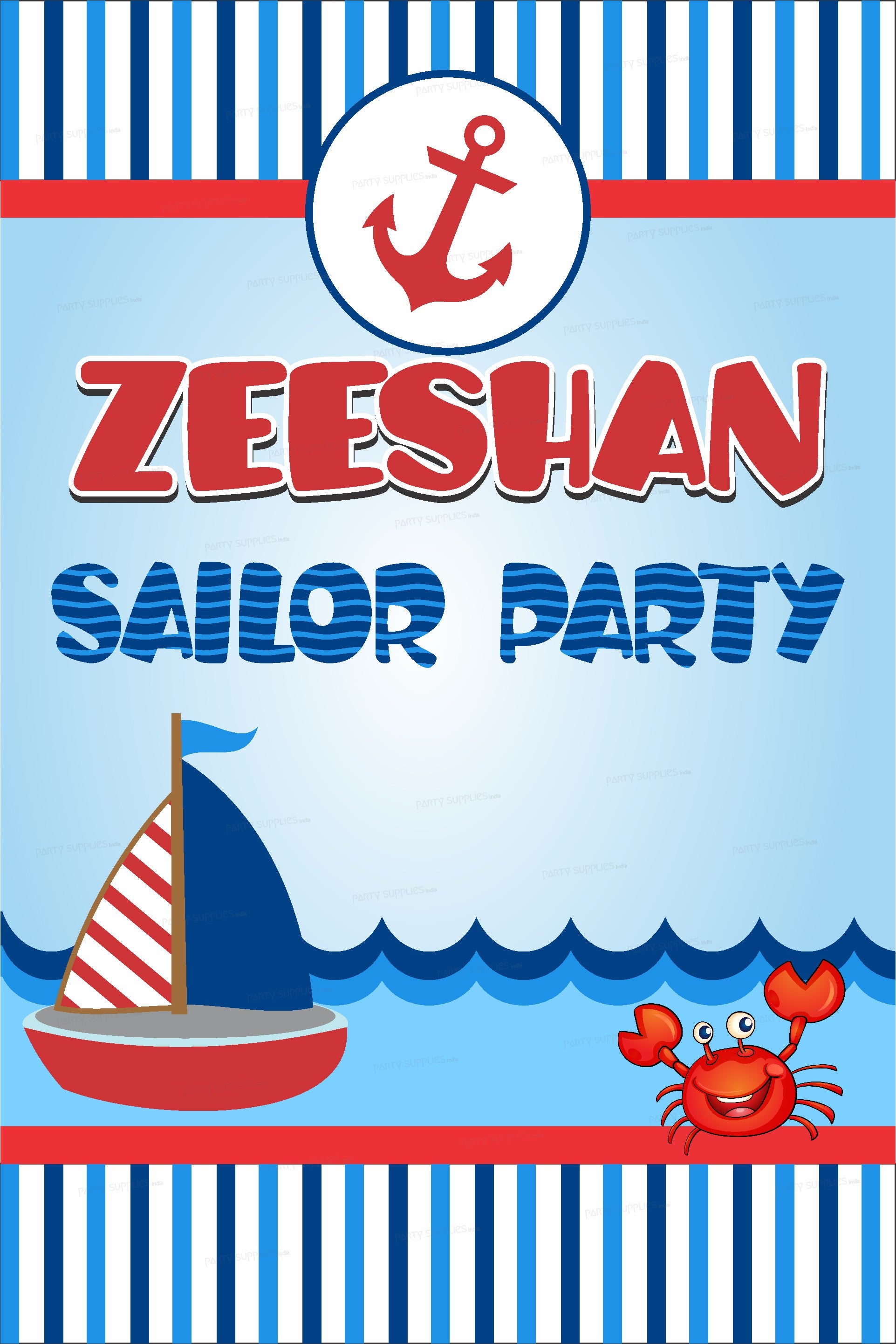 Sailor Theme Premium Welcome Board