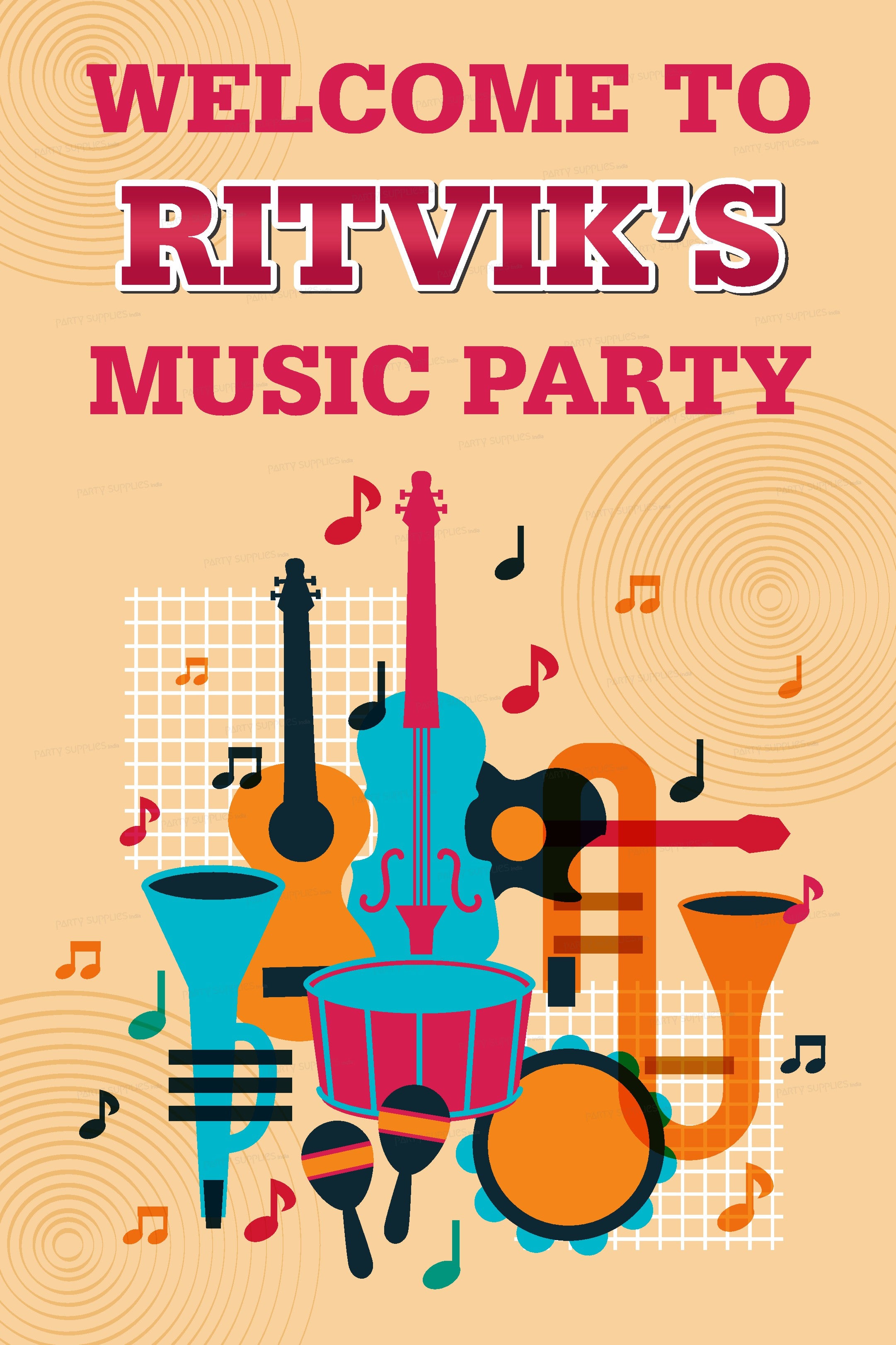 Music Theme Classic Welcome Board