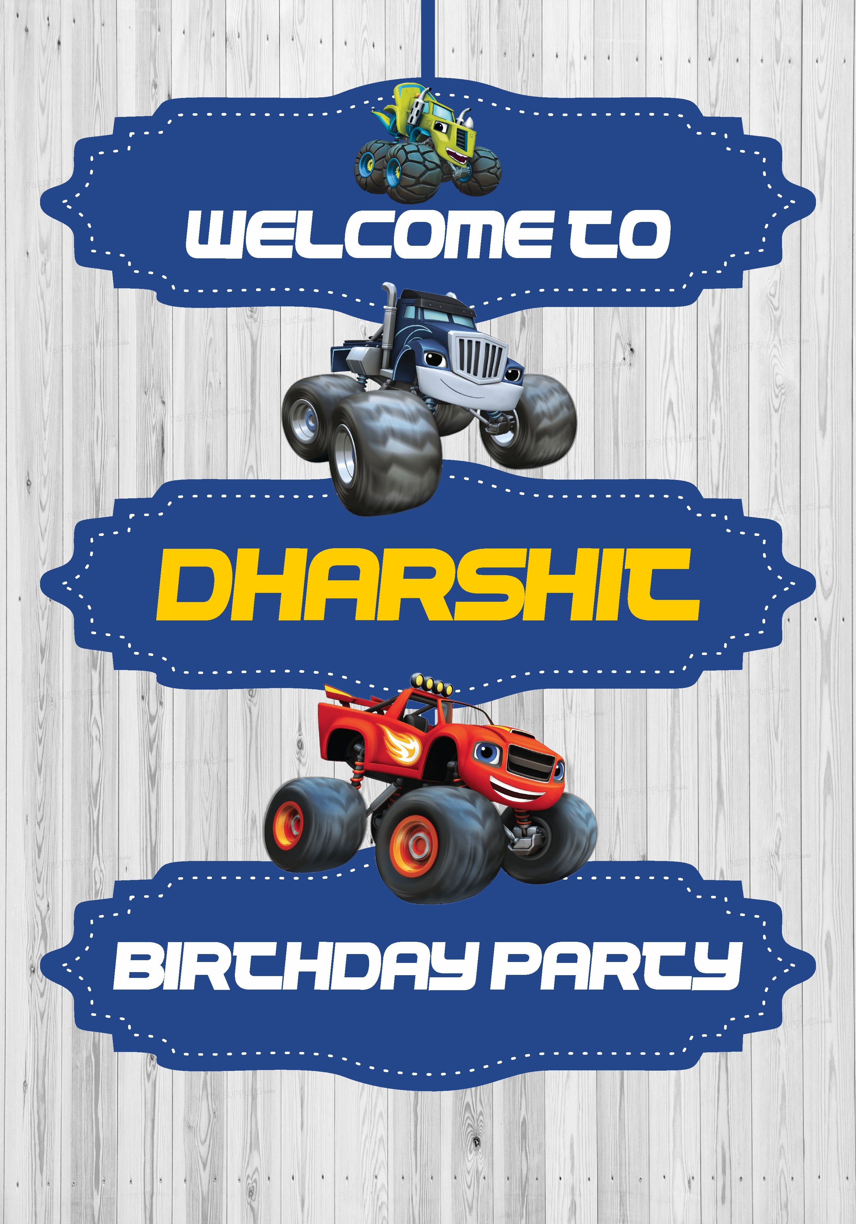 Blaze and the Monster Machines Theme Door Poster