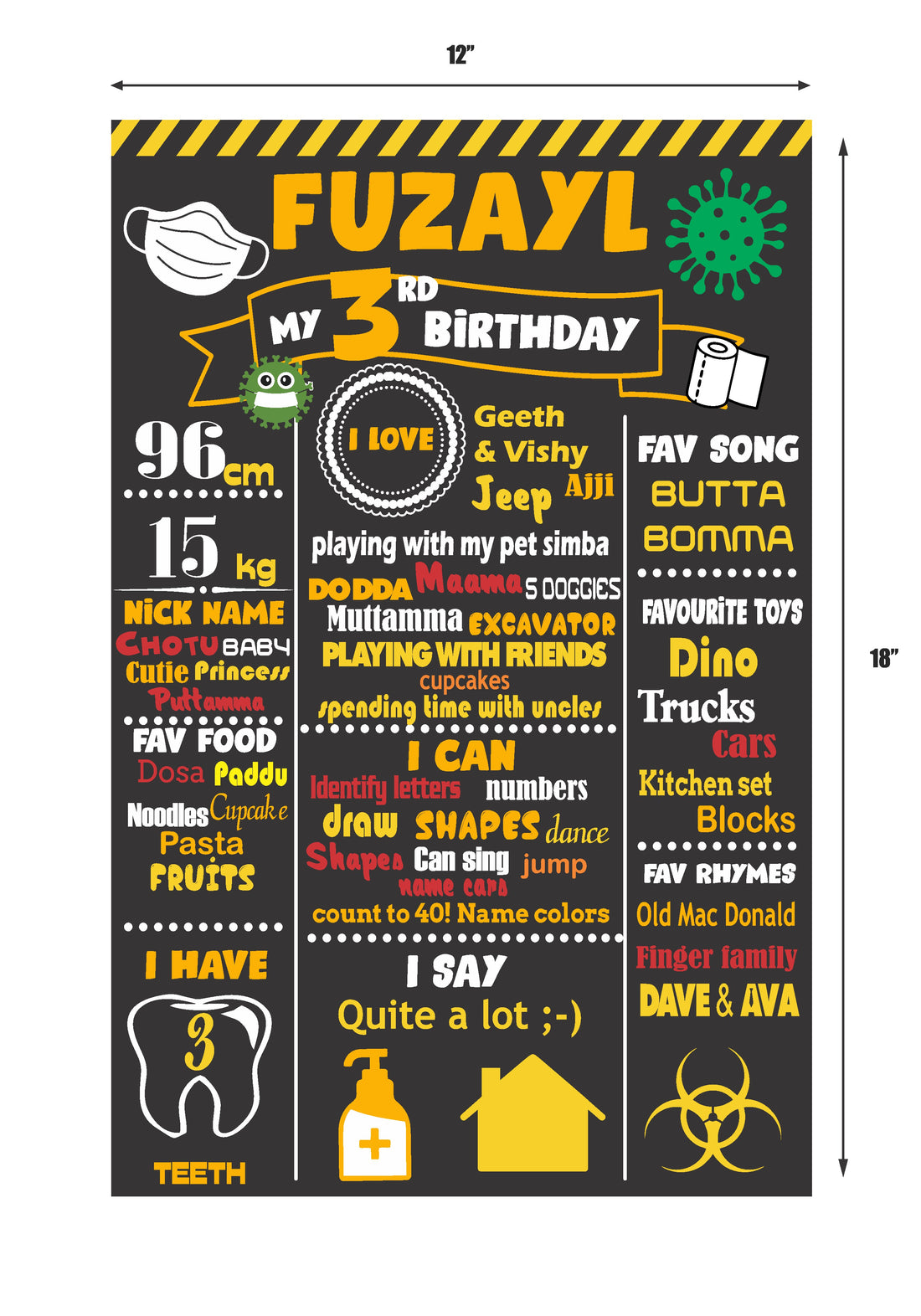 Quarantine Theme Chalk Board