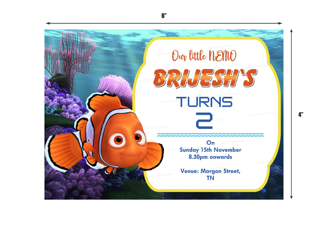 Nemo and Dory Theme Invite