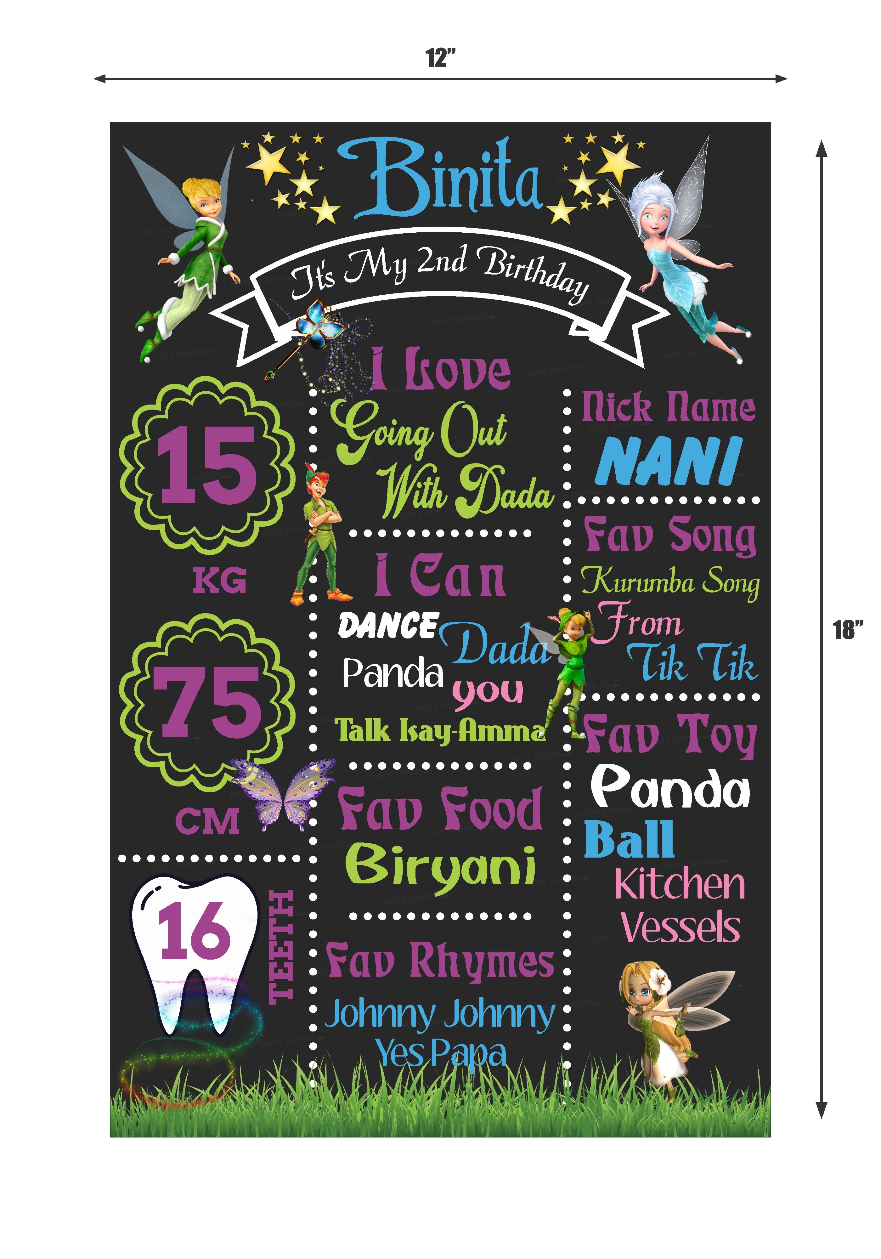 Tinker Bell Theme Chalk Board