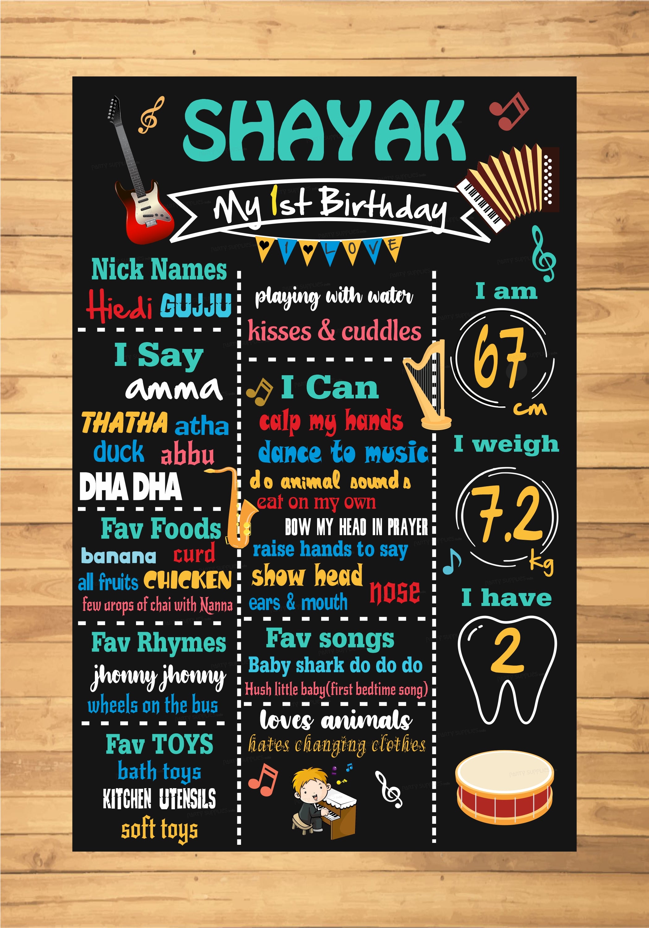 Music Theme Chalk Board