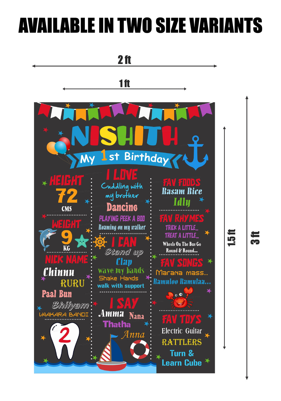 Sailor Theme Chalk Board