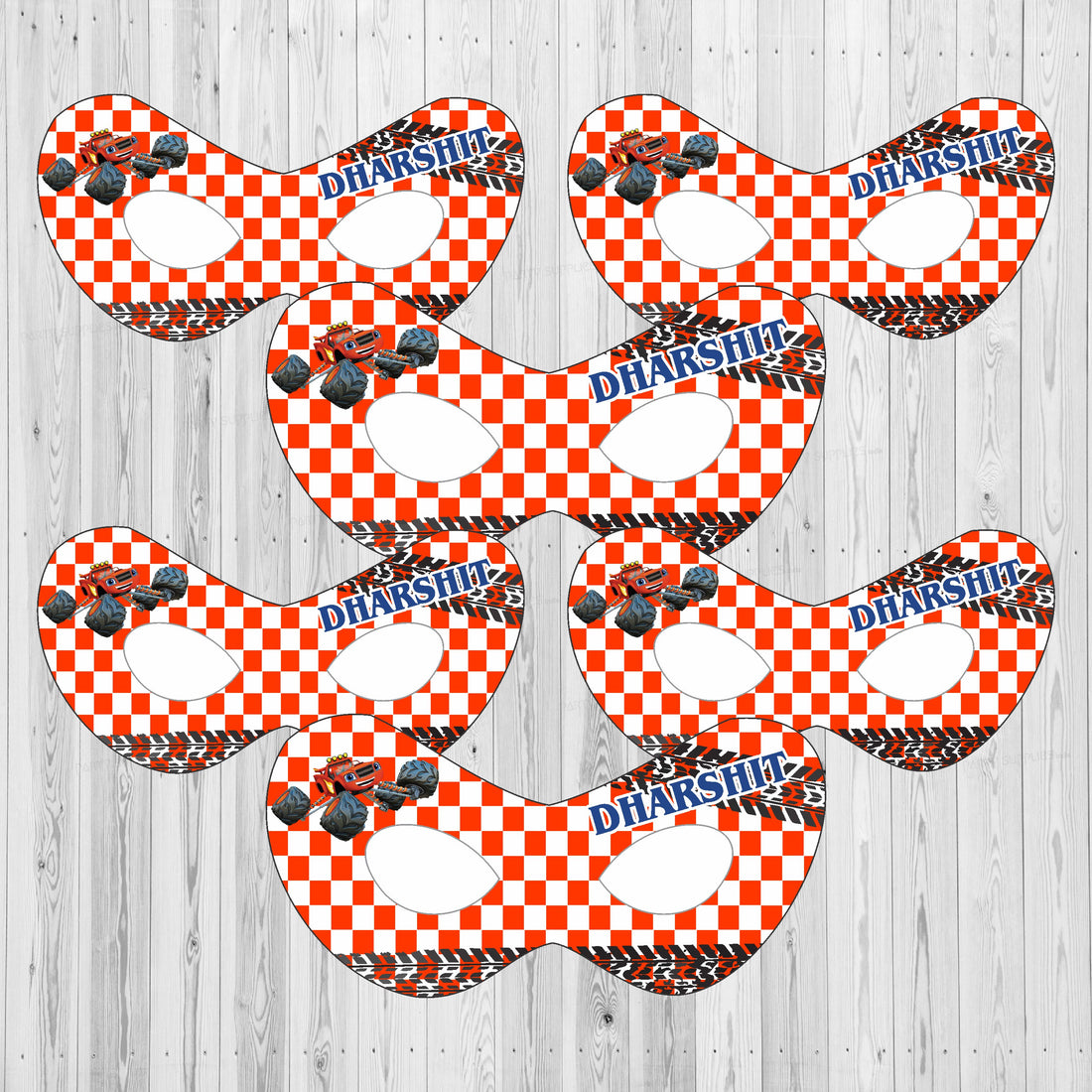 Blaze and the Monster Machines Theme Customized Eye Mask